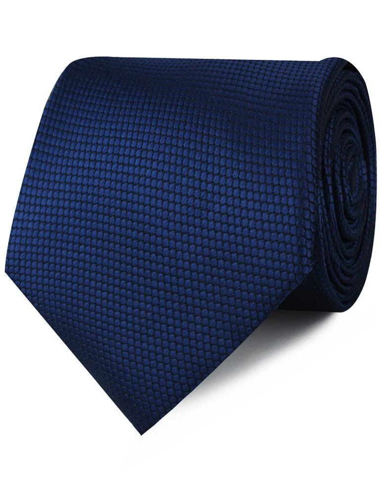 Indigo Navy Honeycomb Necktie - Image 2