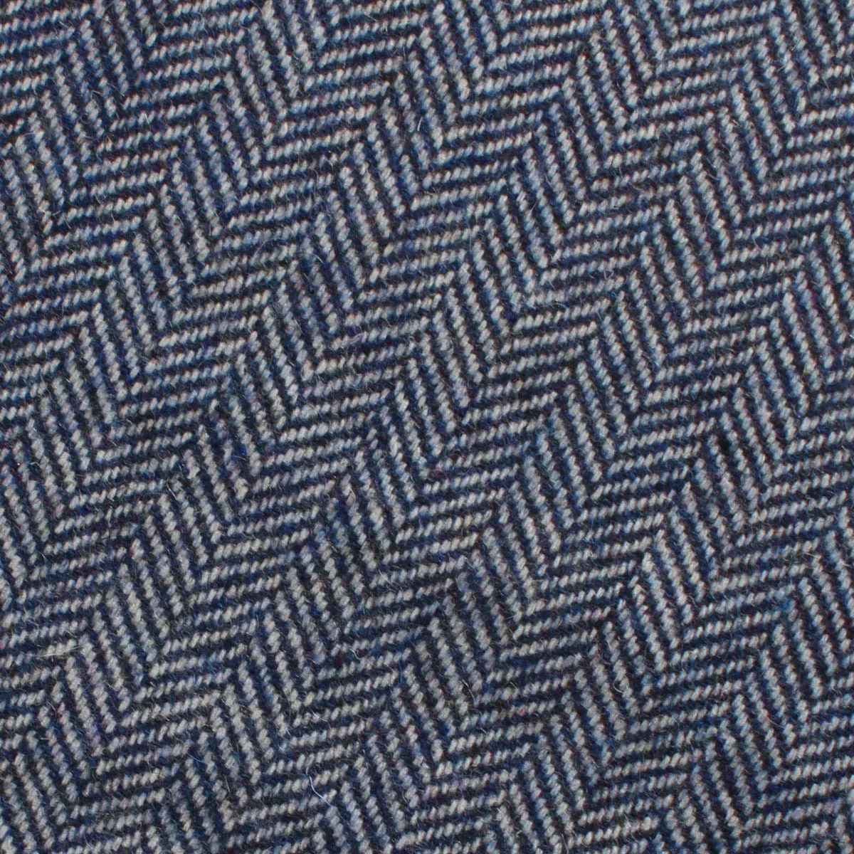 Irish Herringbone Blue Wool Kids Diamond Bow Tie - Image 2