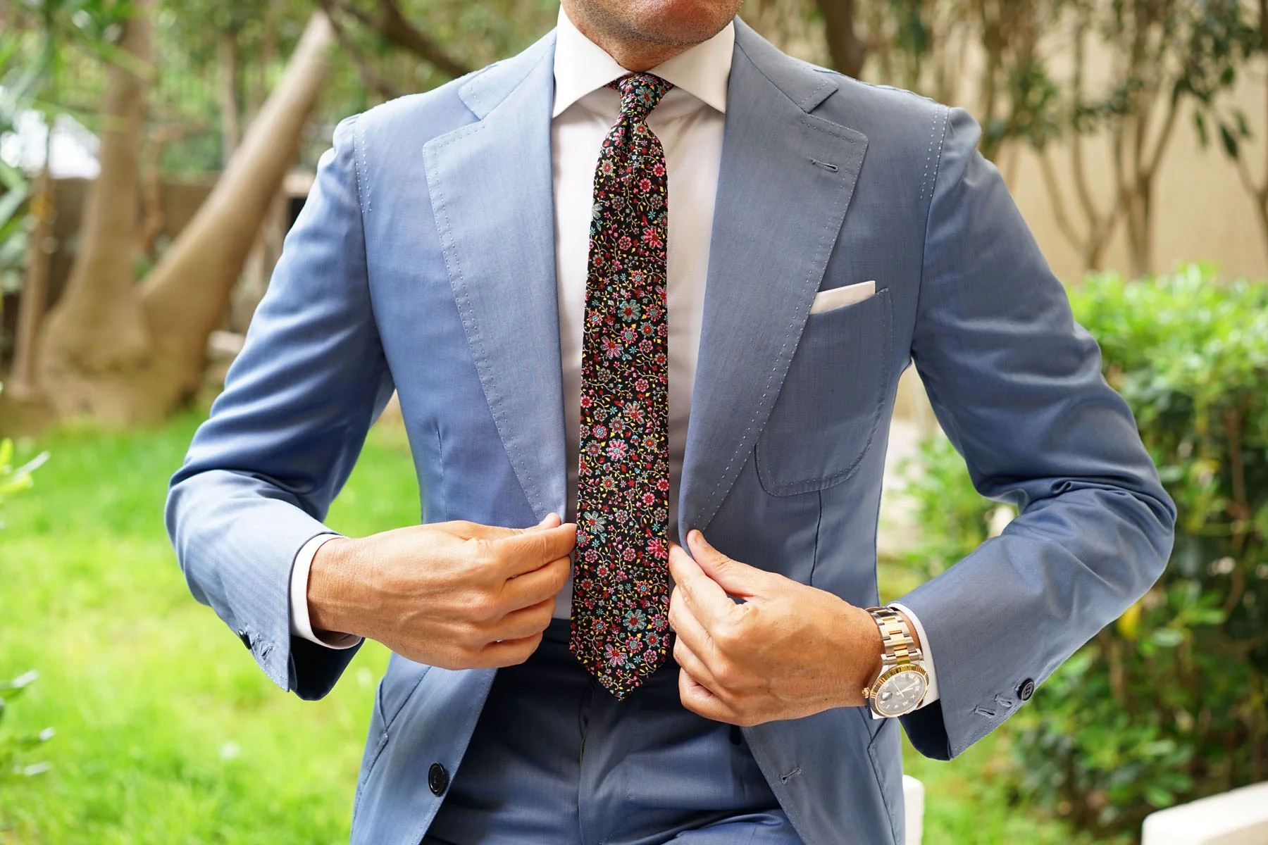 Istanbul Floral Skinny Tie - Image 4