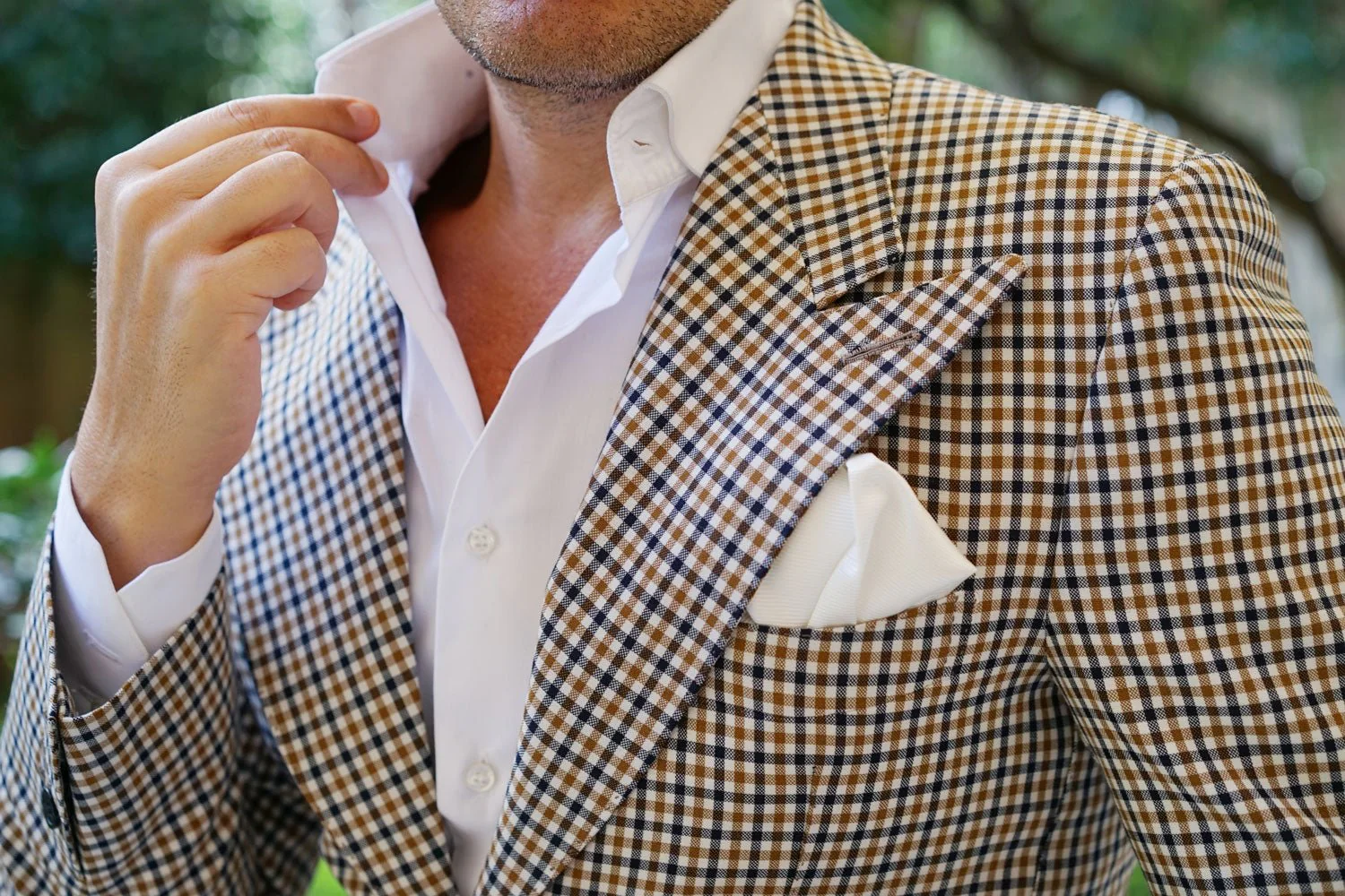 Ivory Crisp Twill Pocket Square - Image 6