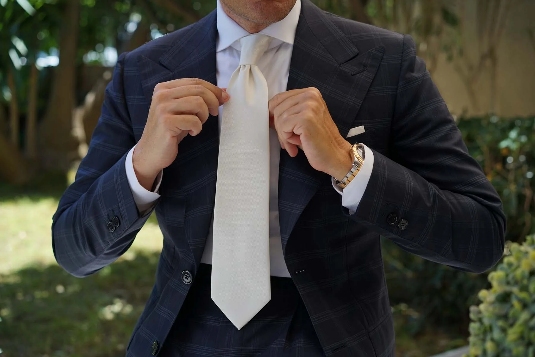 Ivory Weave Necktie - Image 10