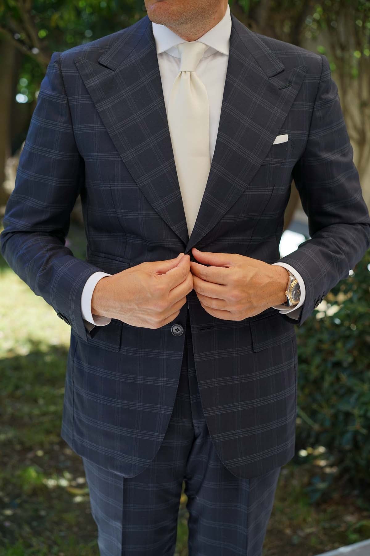 Ivory Weave Necktie - Image 5