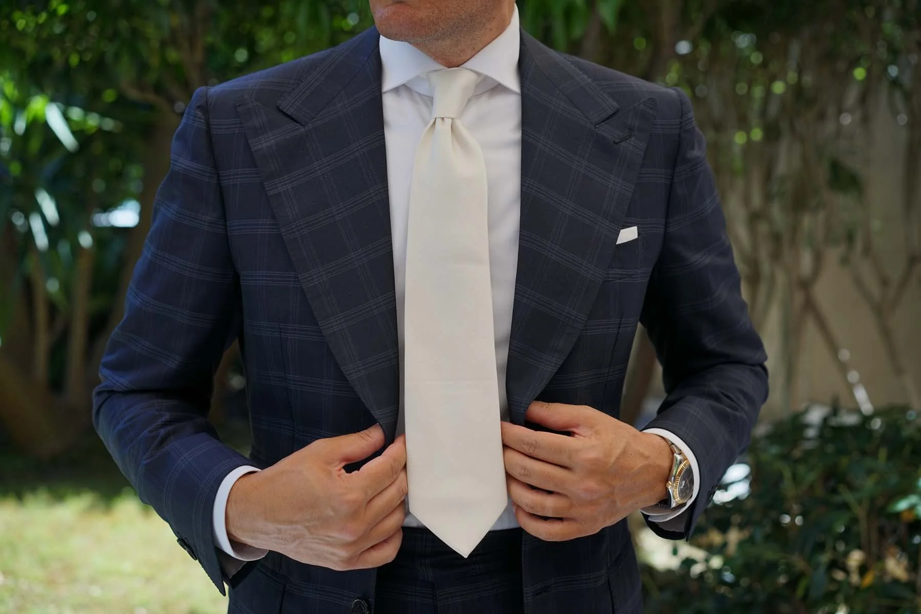 Ivory Weave Necktie - Image 8