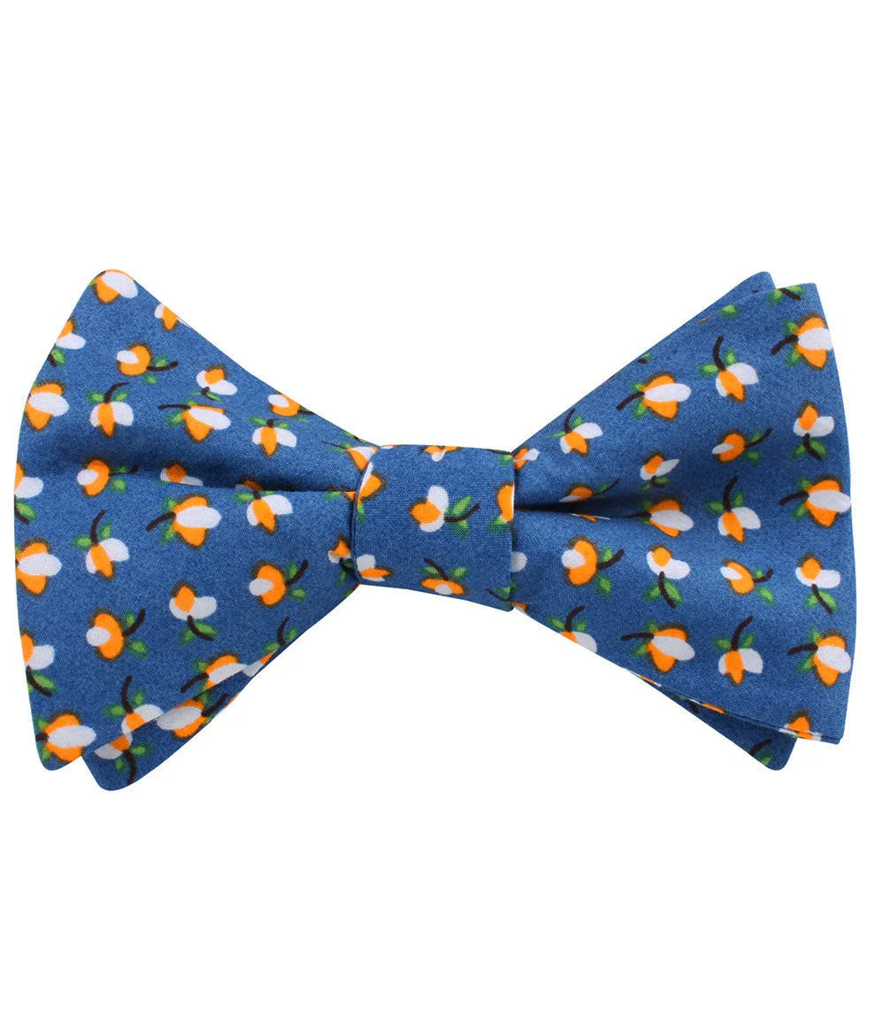 Iwaki Blue Petunia Floral Self Bow Tie - Image 2