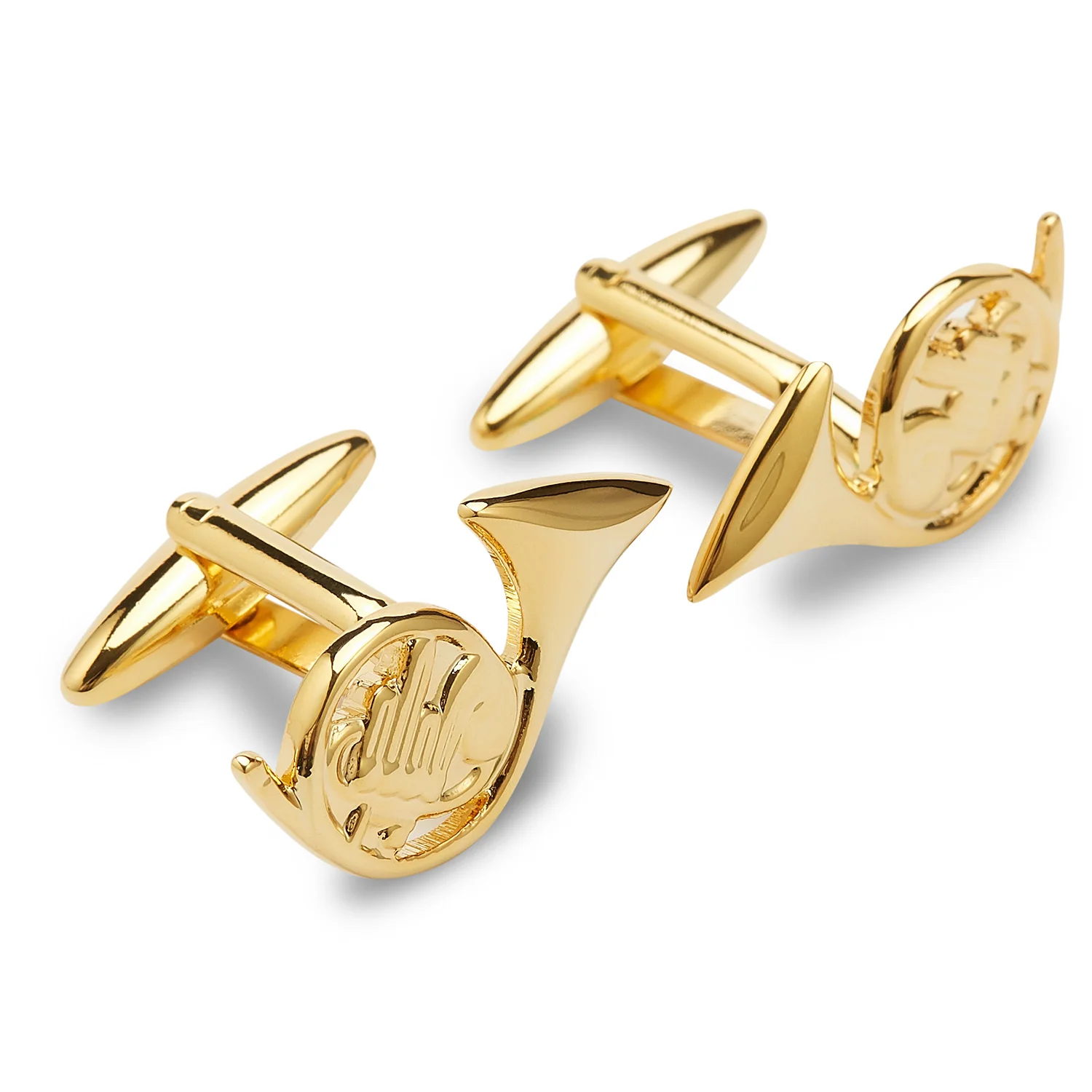 Jackie French Horn Gold Cufflinks - Image 2