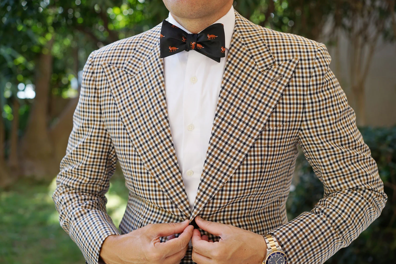 Japanese Ezo Red Fox Self Bow Tie - Image 9