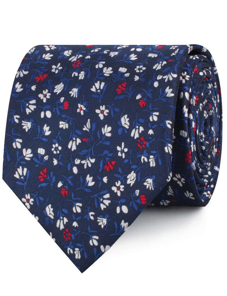 Jardin des Tuileries Navy Floral Necktie - Image 2