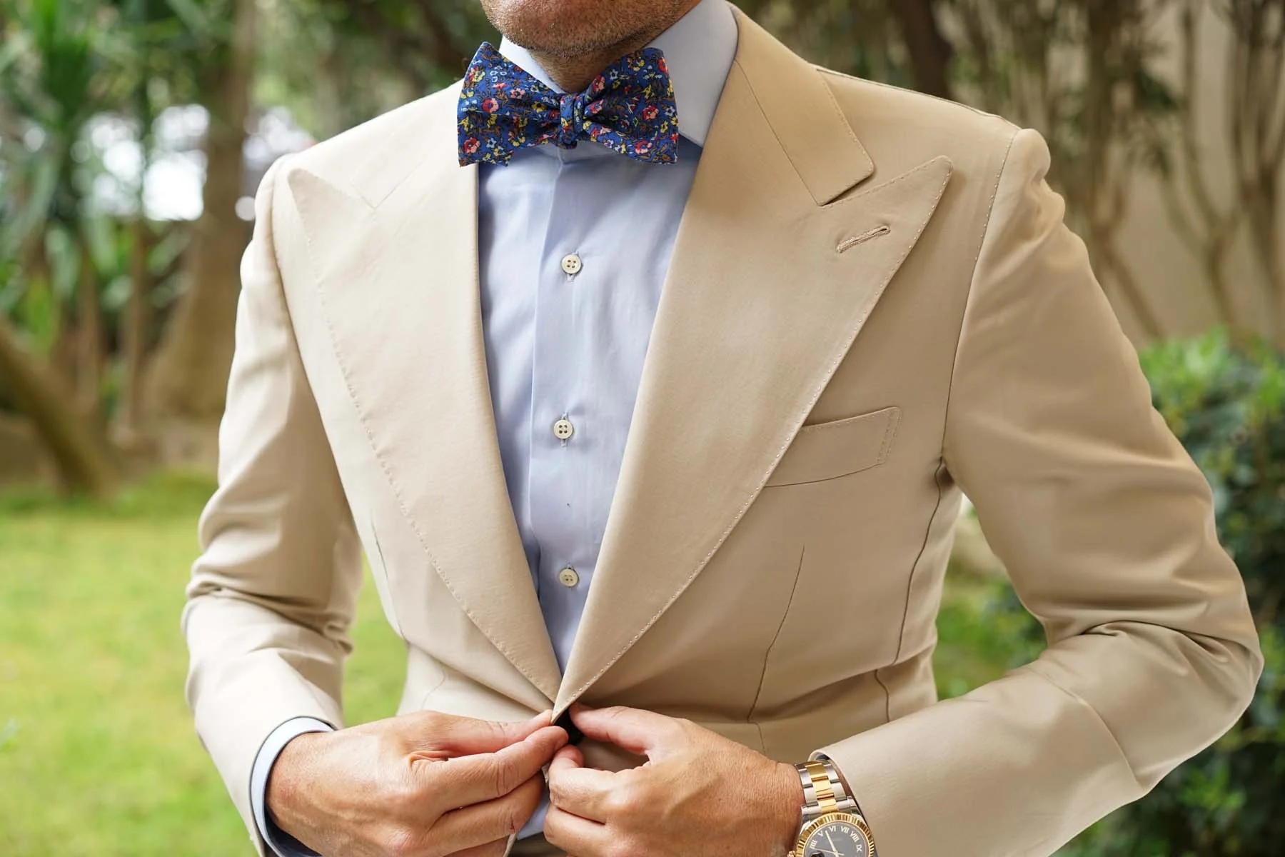 Jardin Majorelle Floral Self Bow Tie - Image 10