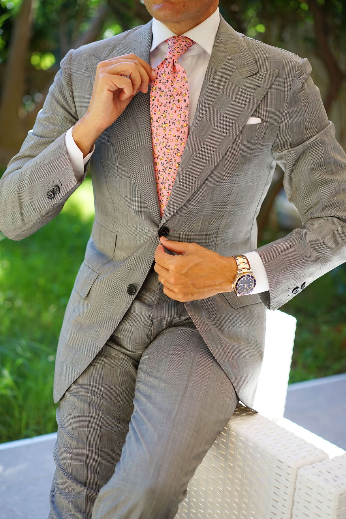 Je Suis Malade Floral Necktie - Image 9