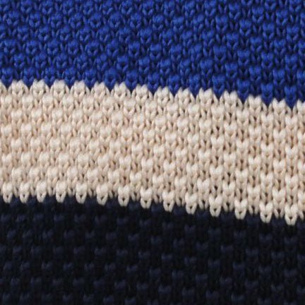 Jimmy the Gent Blue Striped Knitted Tie - Image 2