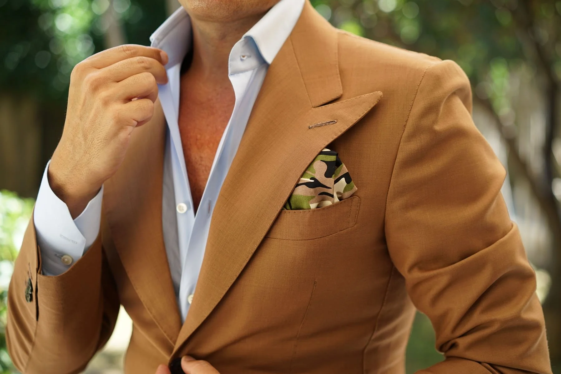Jungle Green Camo Pocket Square - Image 3
