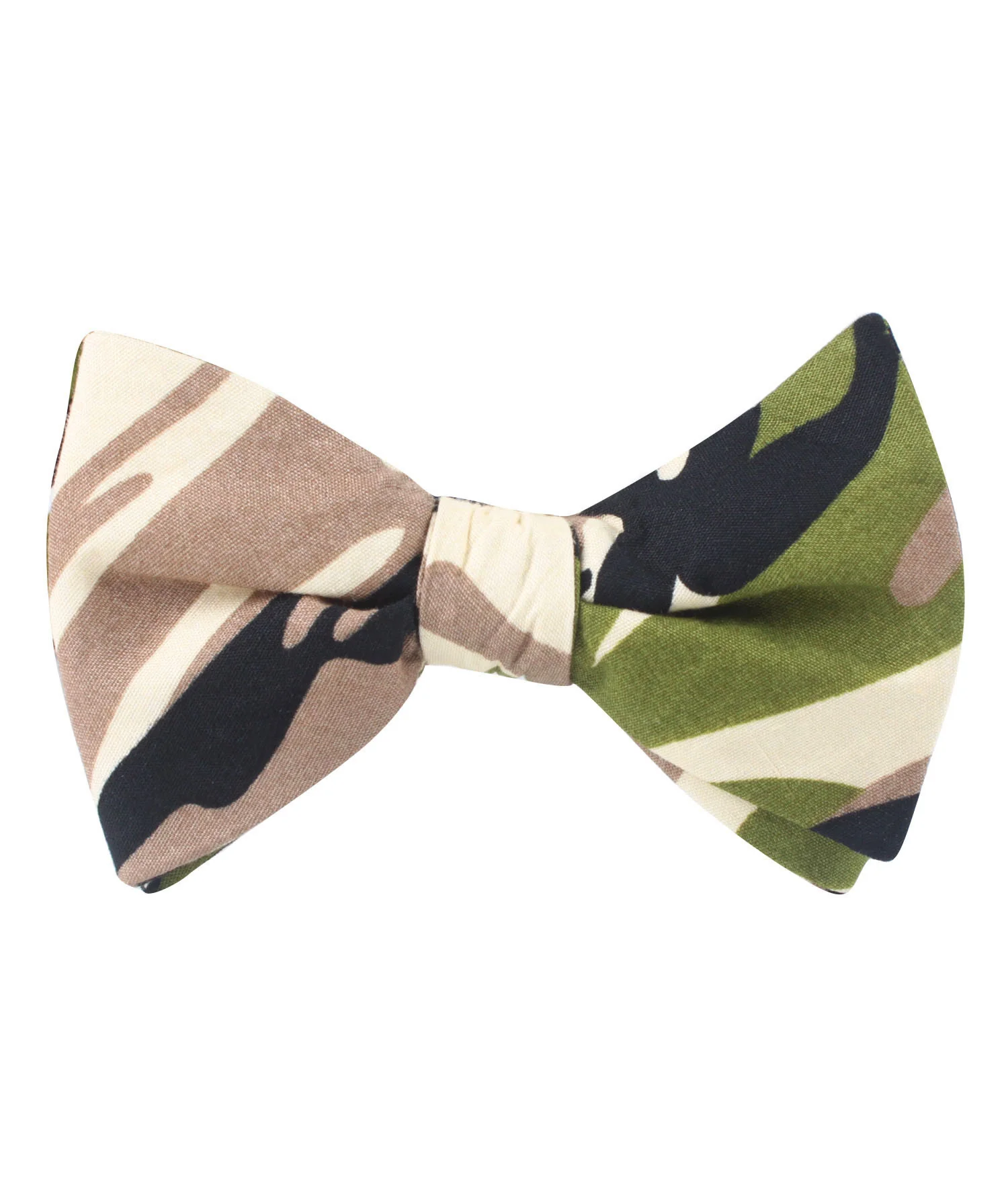Jungle Green Camo Self Bow Tie - Image 2