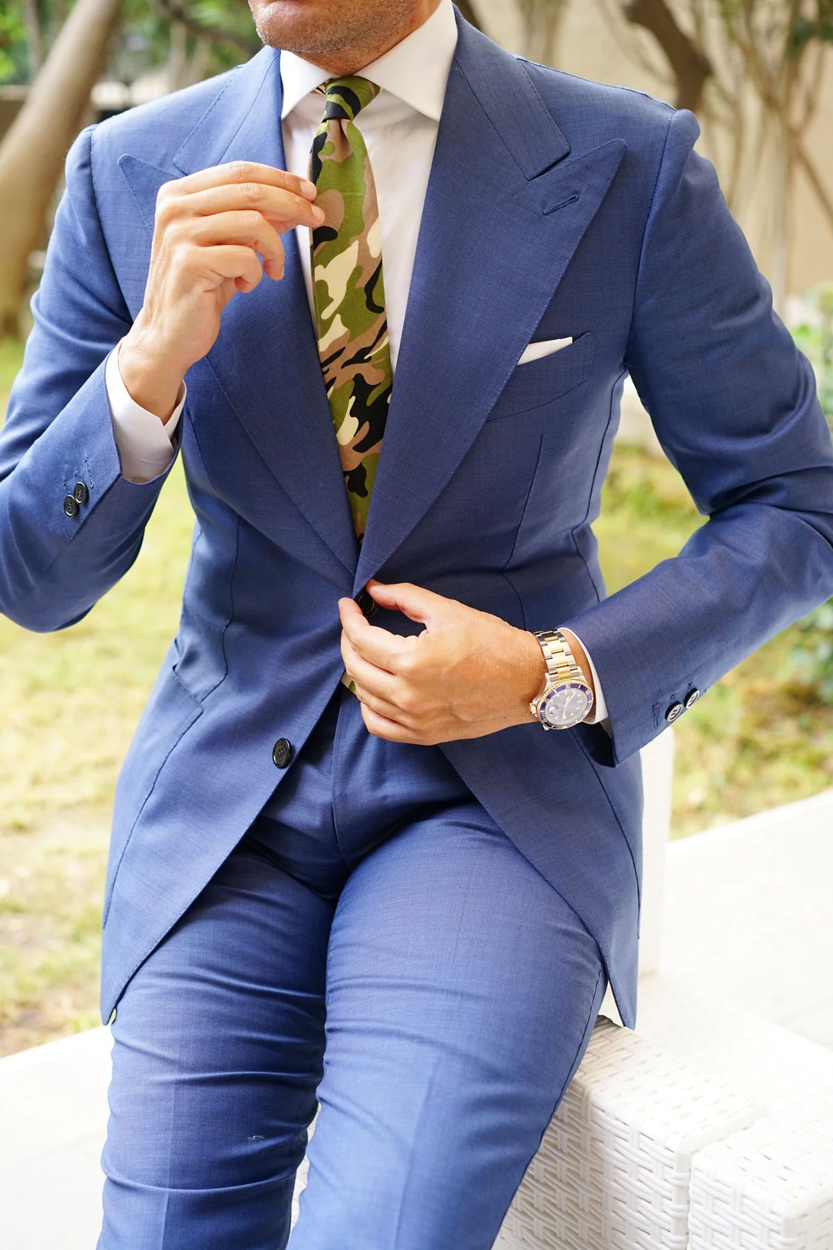 Jungle Green Camo Skinny Tie - Image 7