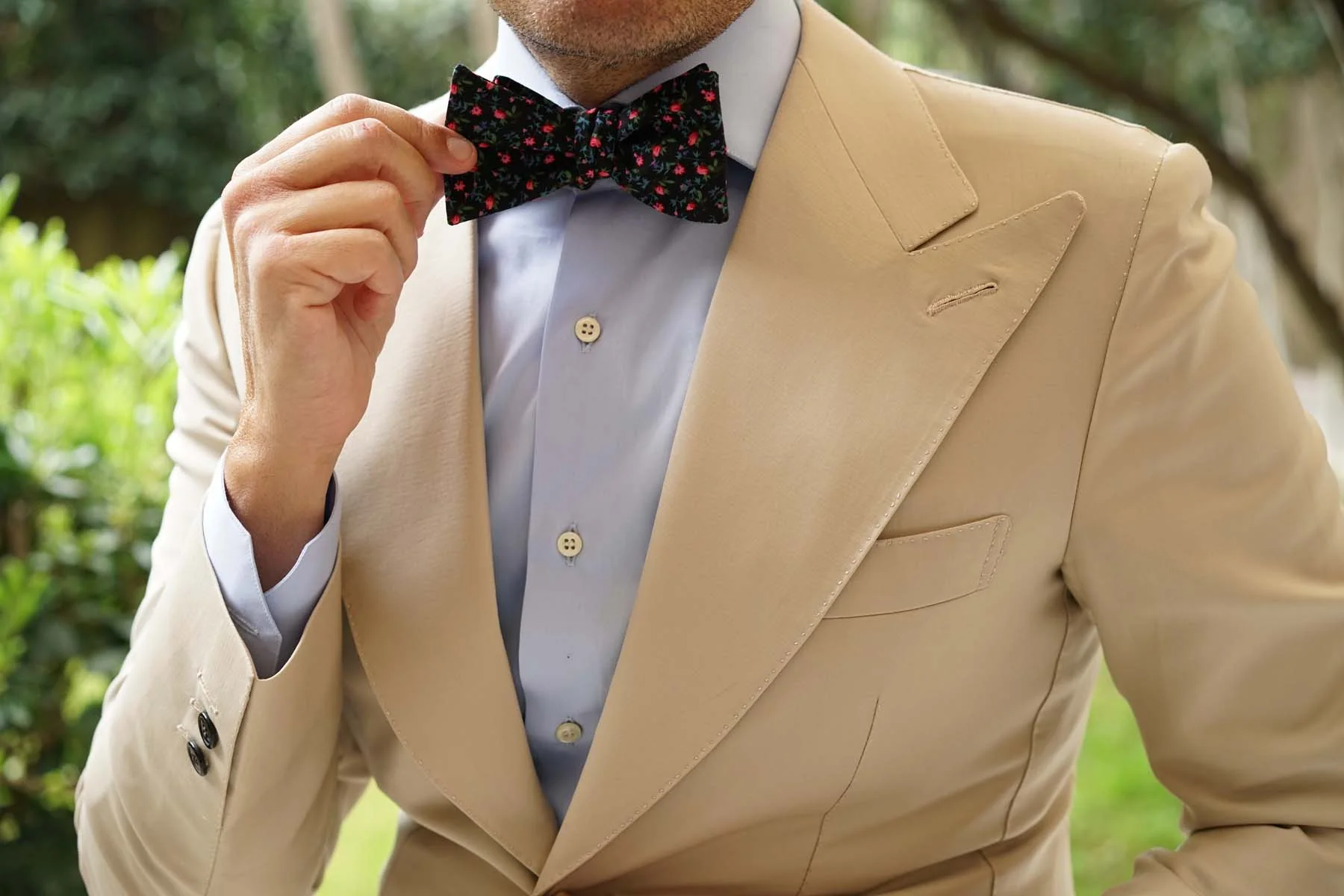 Kenrokuen Japanese Flower Self Bow Tie - Image 9