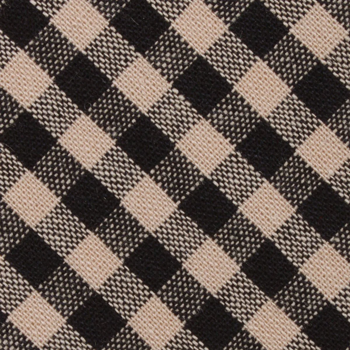 Khaki Black Gingham Blend Tie - Image 3