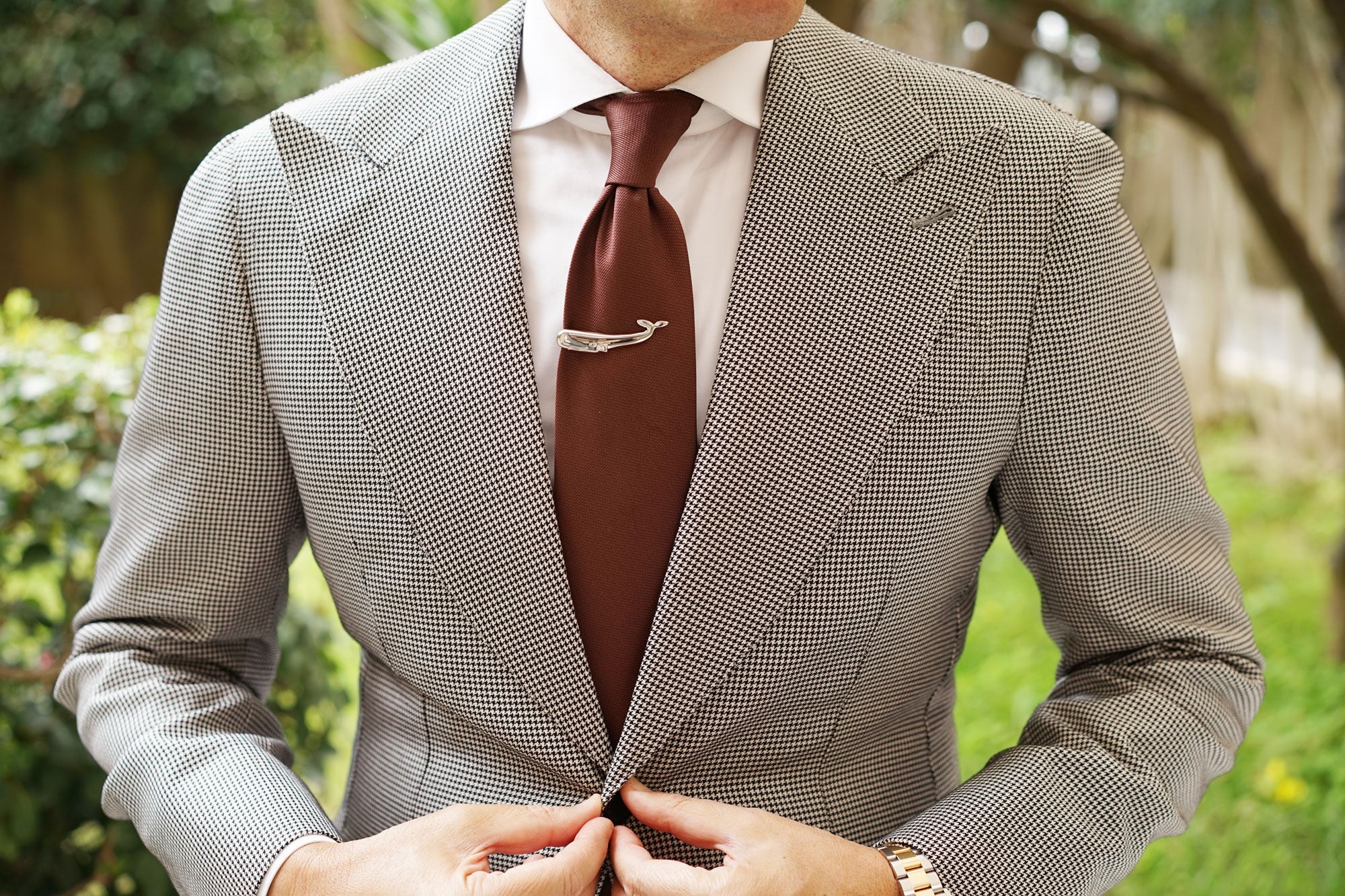 Killer Whale Silver Tie Bar - Image 3