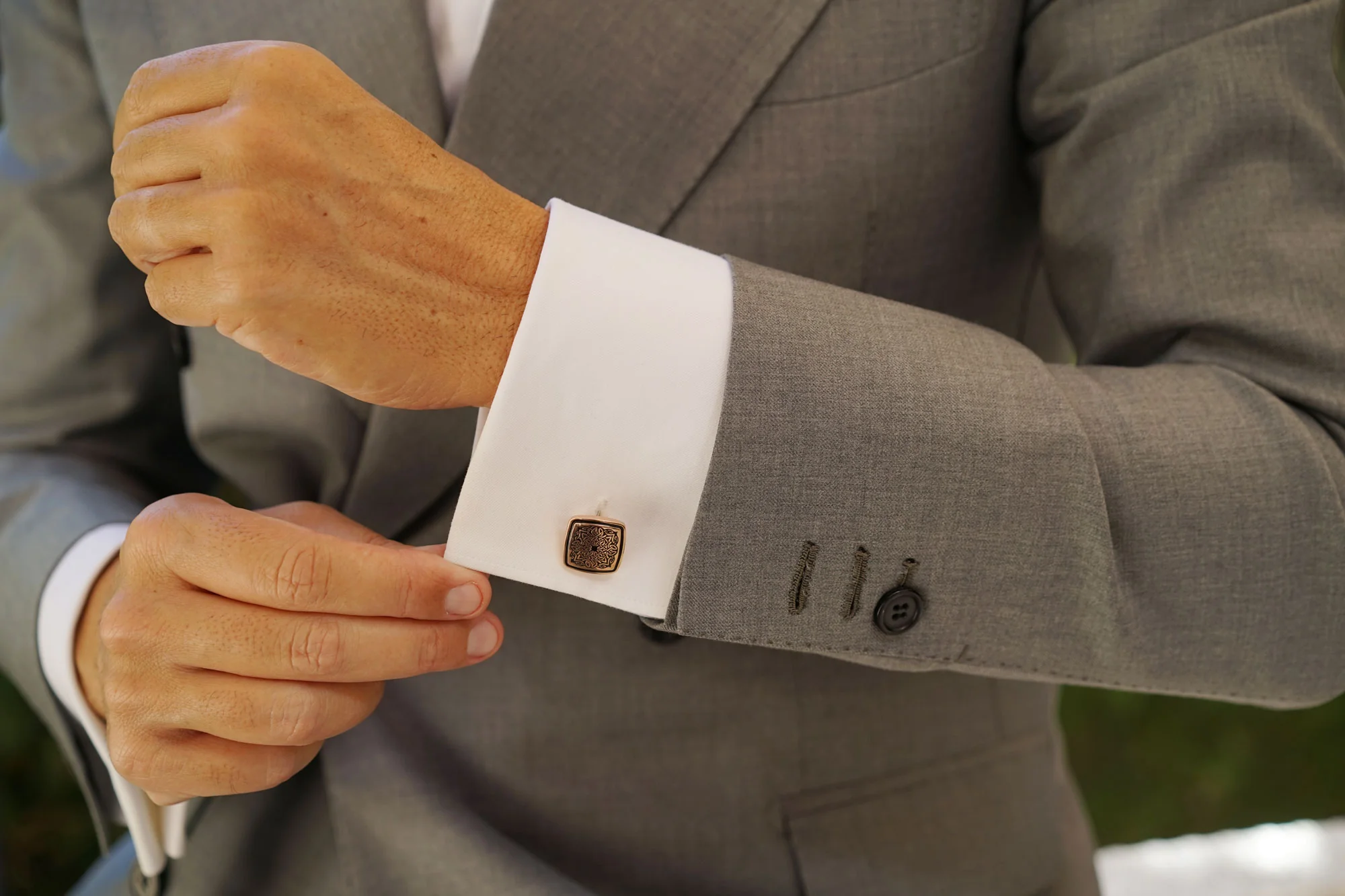 King Mansa Musa of Mali Rose Gold Cufflinks - Image 8
