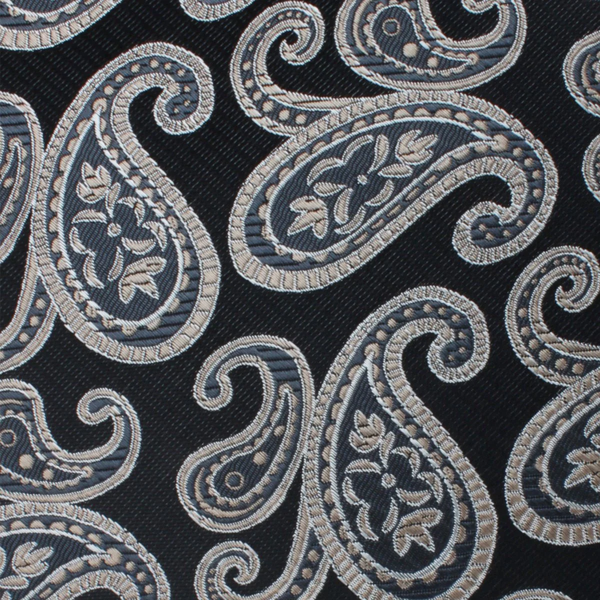 King of Persia Black Paisley Self Bow Tie - Image 3