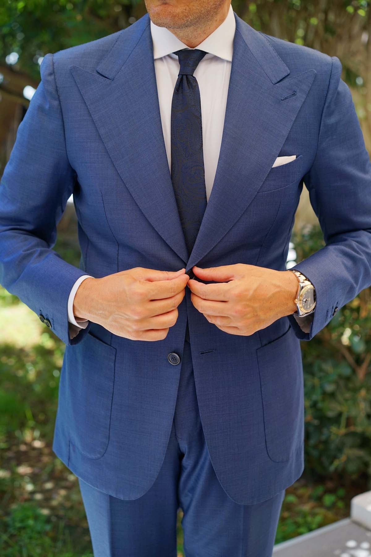 Kings Sapphires Navy Blue Skinny Tie - Image 11