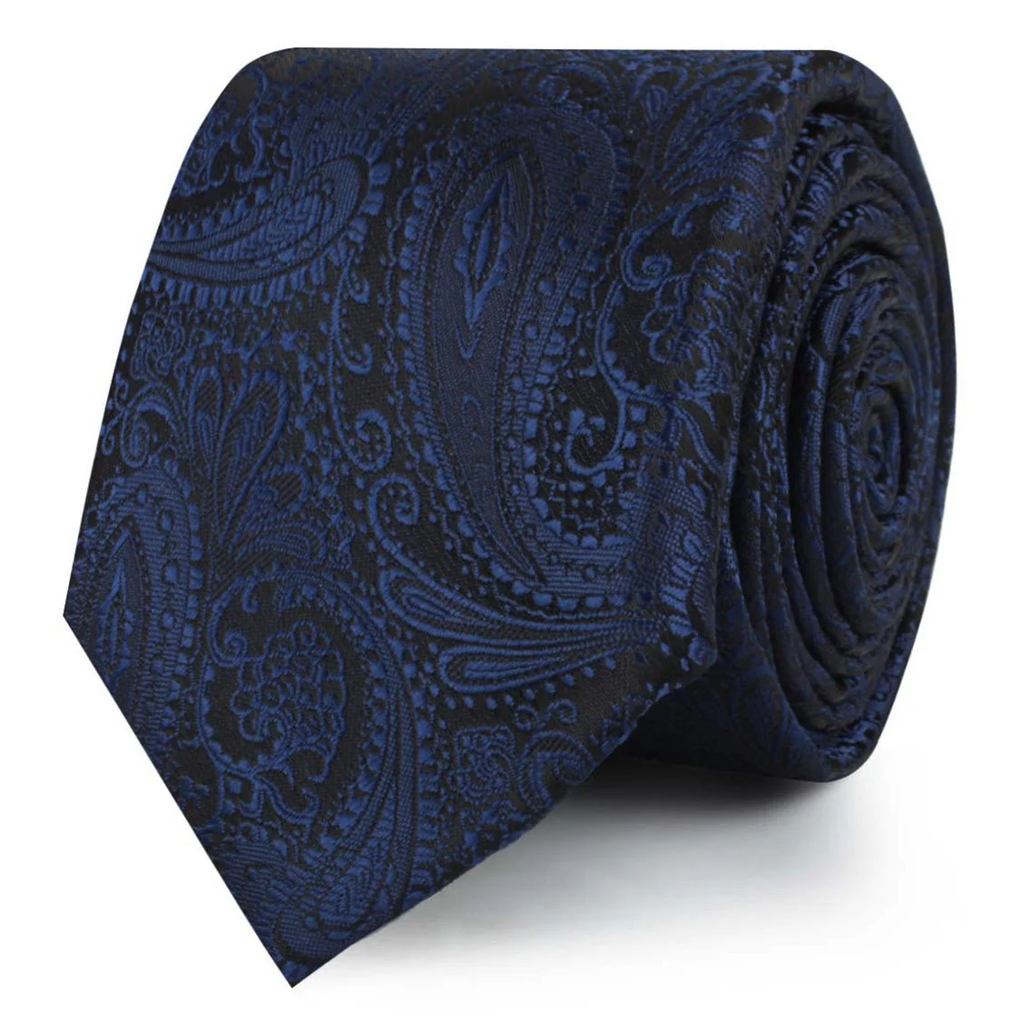 Kings Sapphires Navy Blue Skinny Tie - Image 2