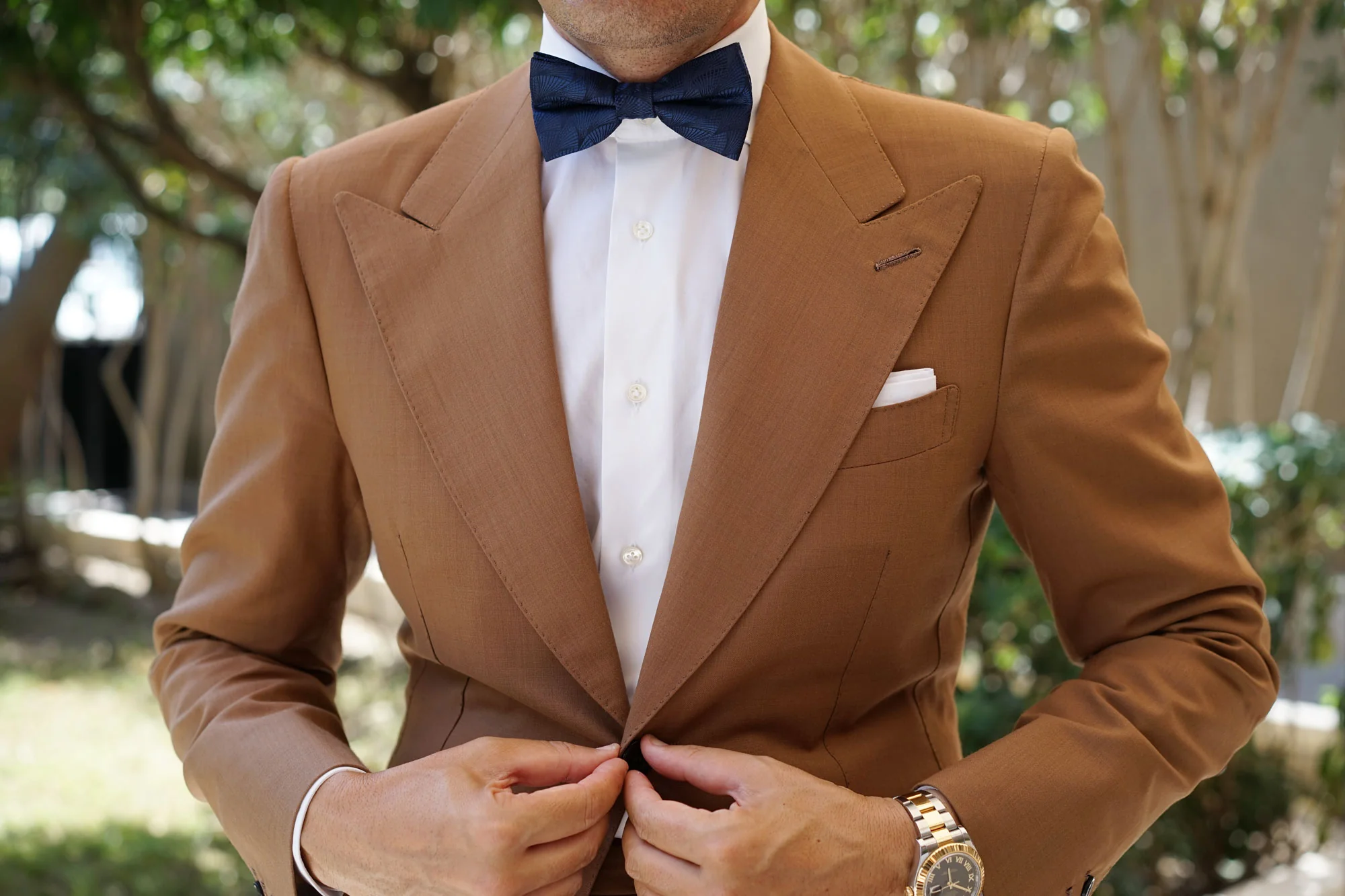 Kiso Valley Navy Blue Bow Tie - Image 3