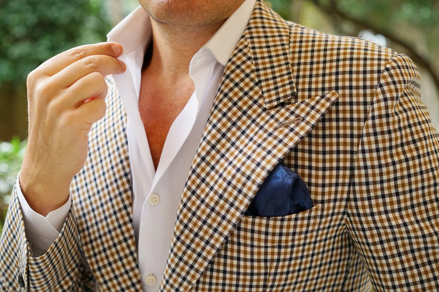 Kiso Valley Navy Blue Pocket Square - Image 7