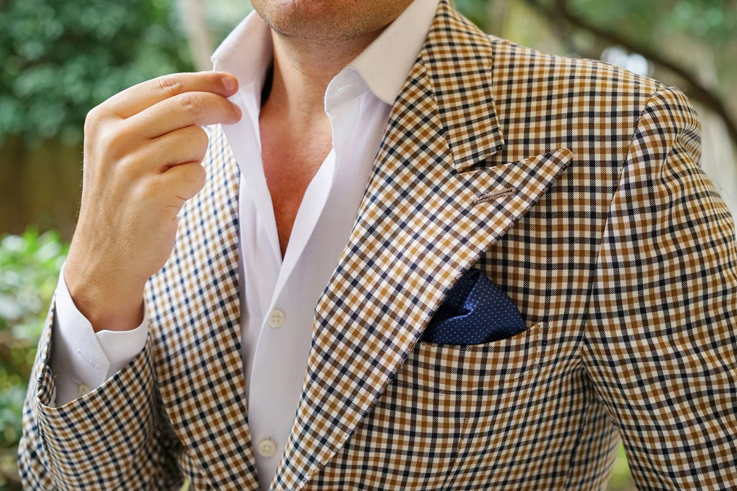 Kroc Blue Pin Dot Pocket Square - Image 6