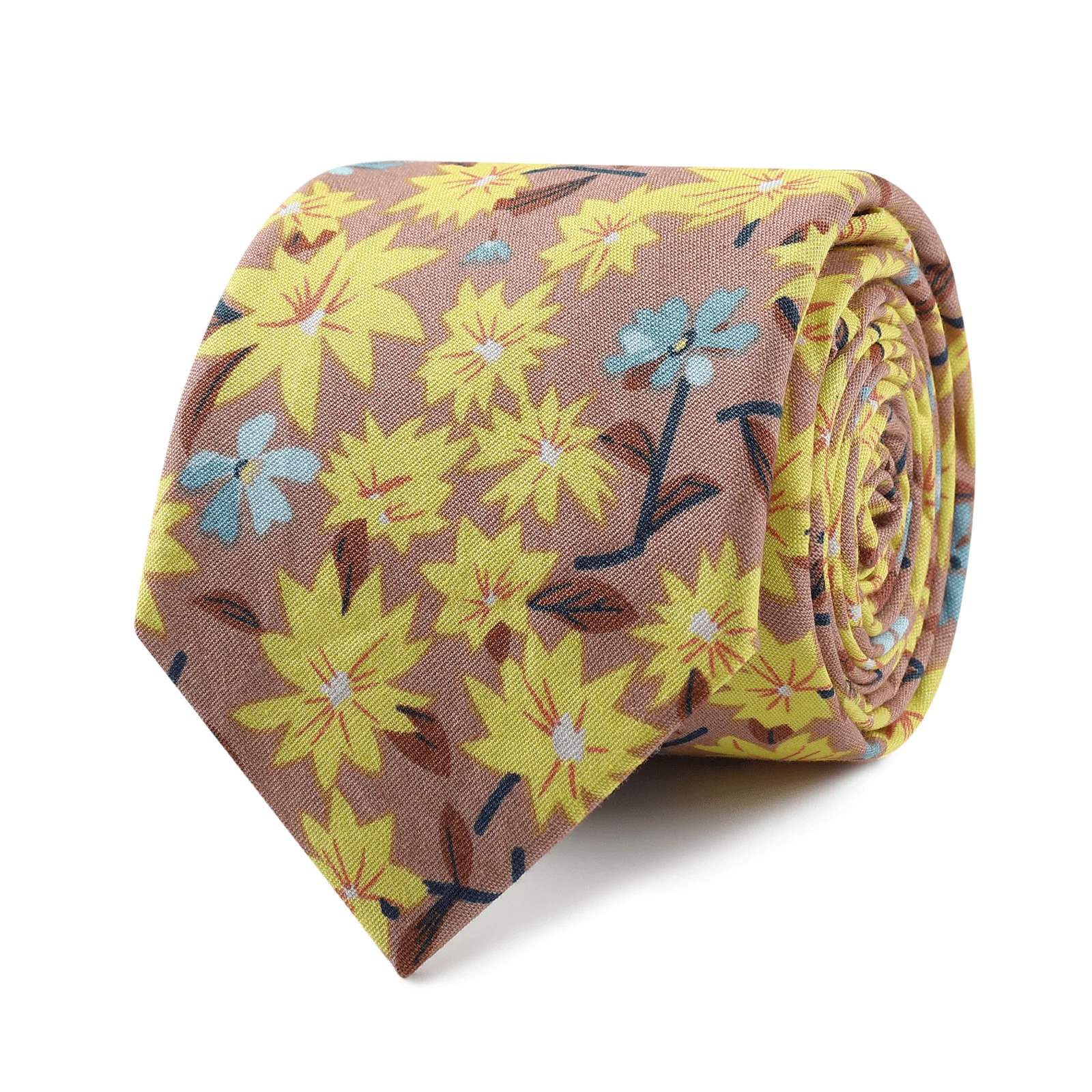 La Caleta Lemon Floral Skinny Tie - Image 2