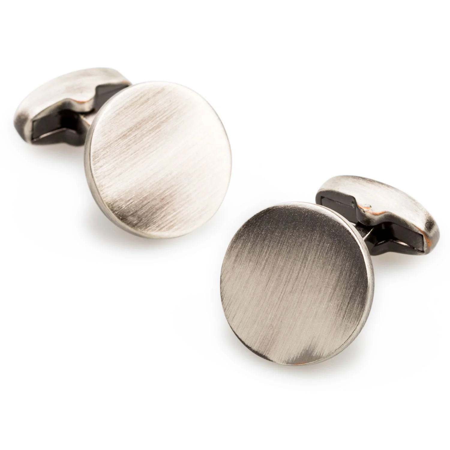 La Motta Antique Silver Circle Cufflinks