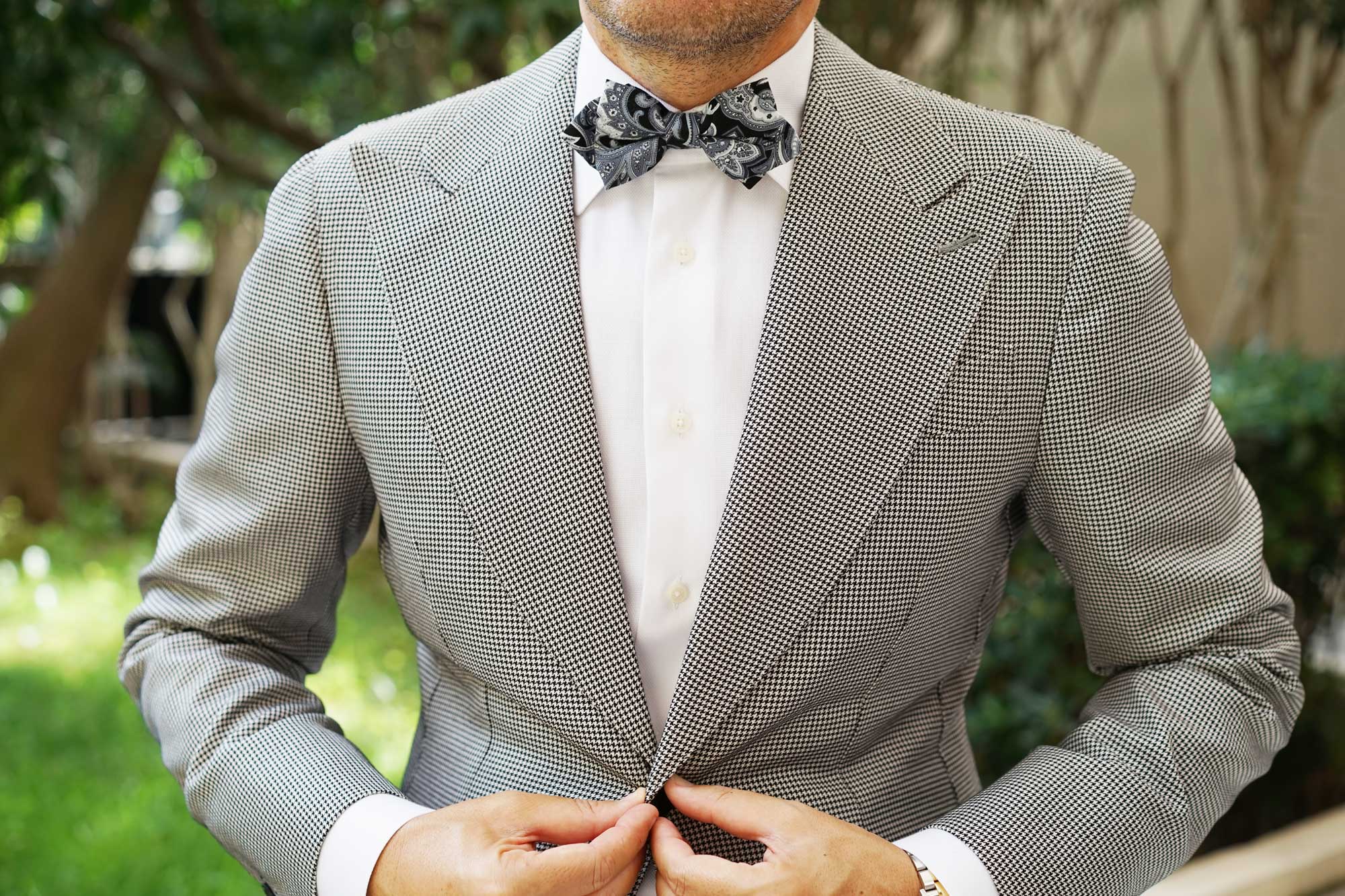 Lampedusa Paisley Diamond Bow Tie - Image 3