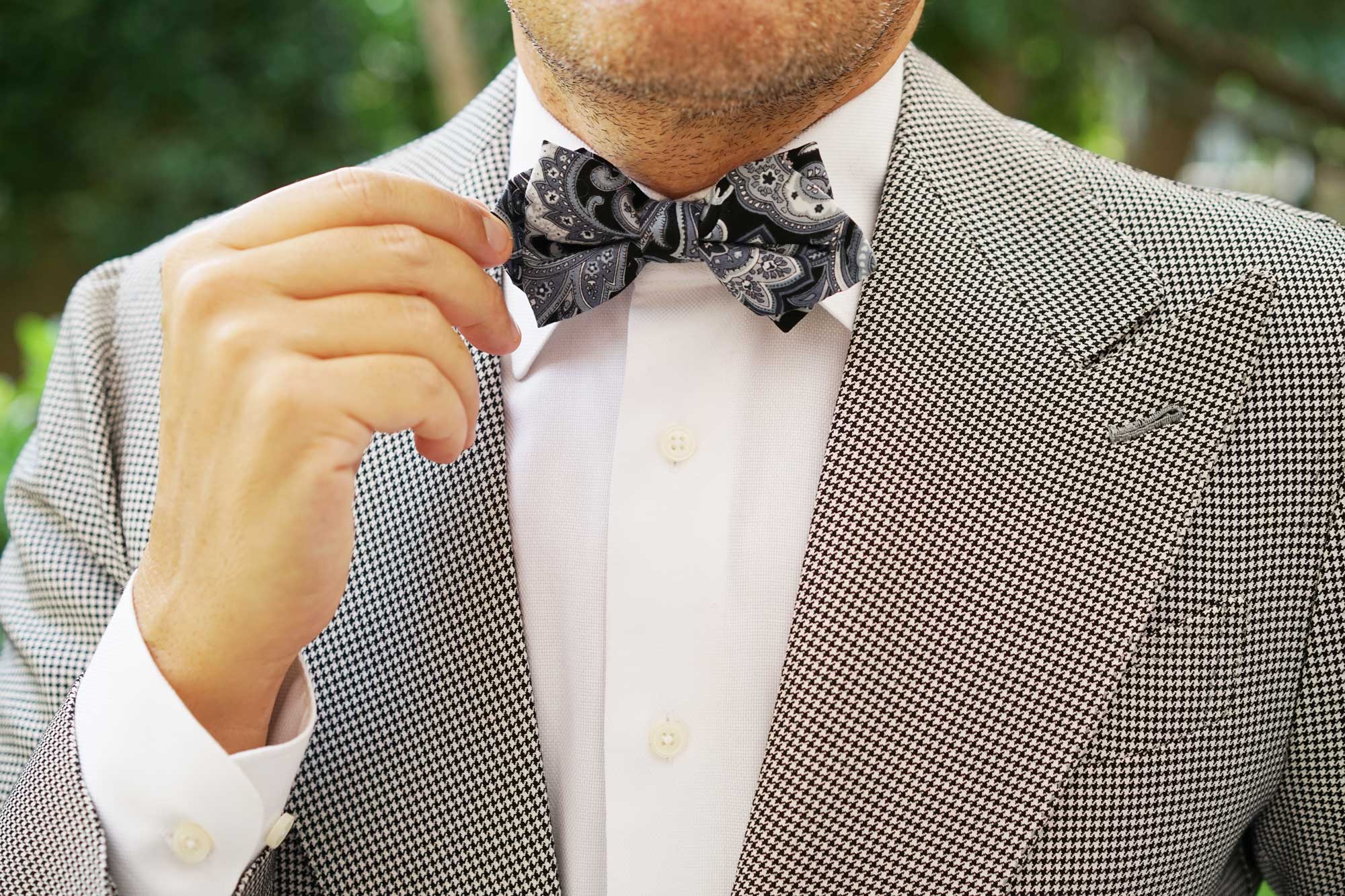 Lampedusa Paisley Diamond Bow Tie - Image 8