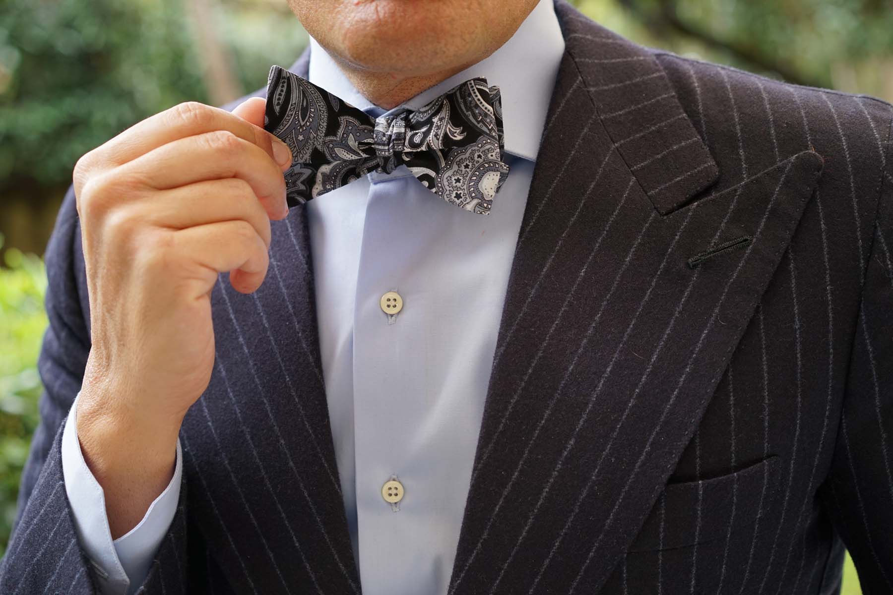 Lampedusa Paisley Self Bow Tie - Image 7