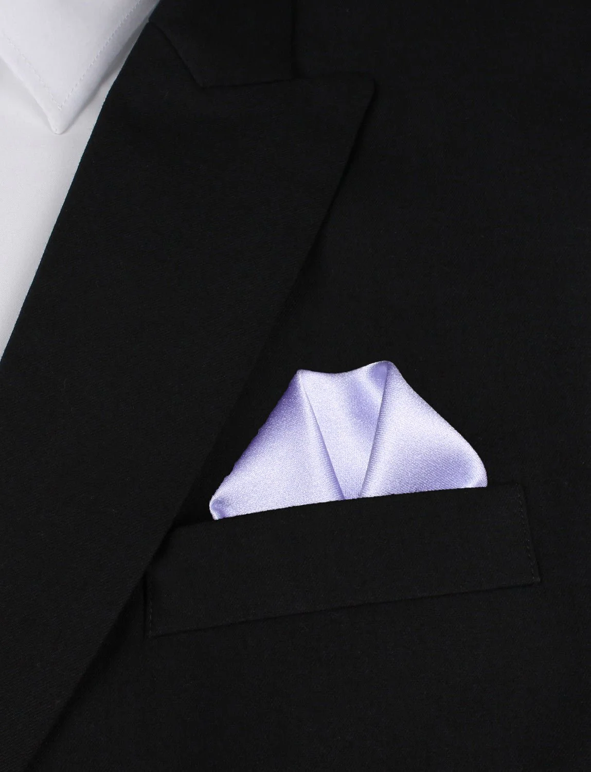 Lavender Purple Satin Pocket Square - Image 4