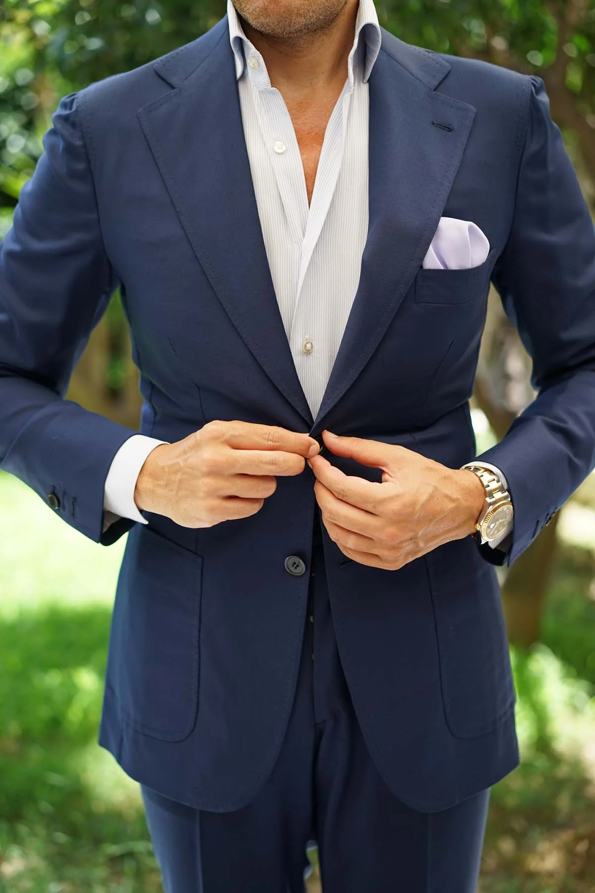 Lavender Purple Satin Pocket Square - Image 6