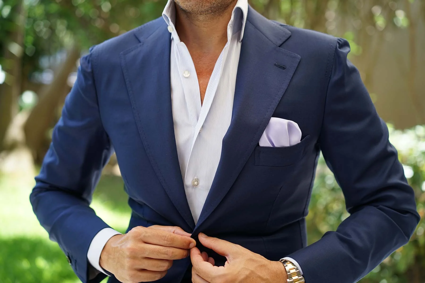Lavender Purple Satin Pocket Square - Image 8