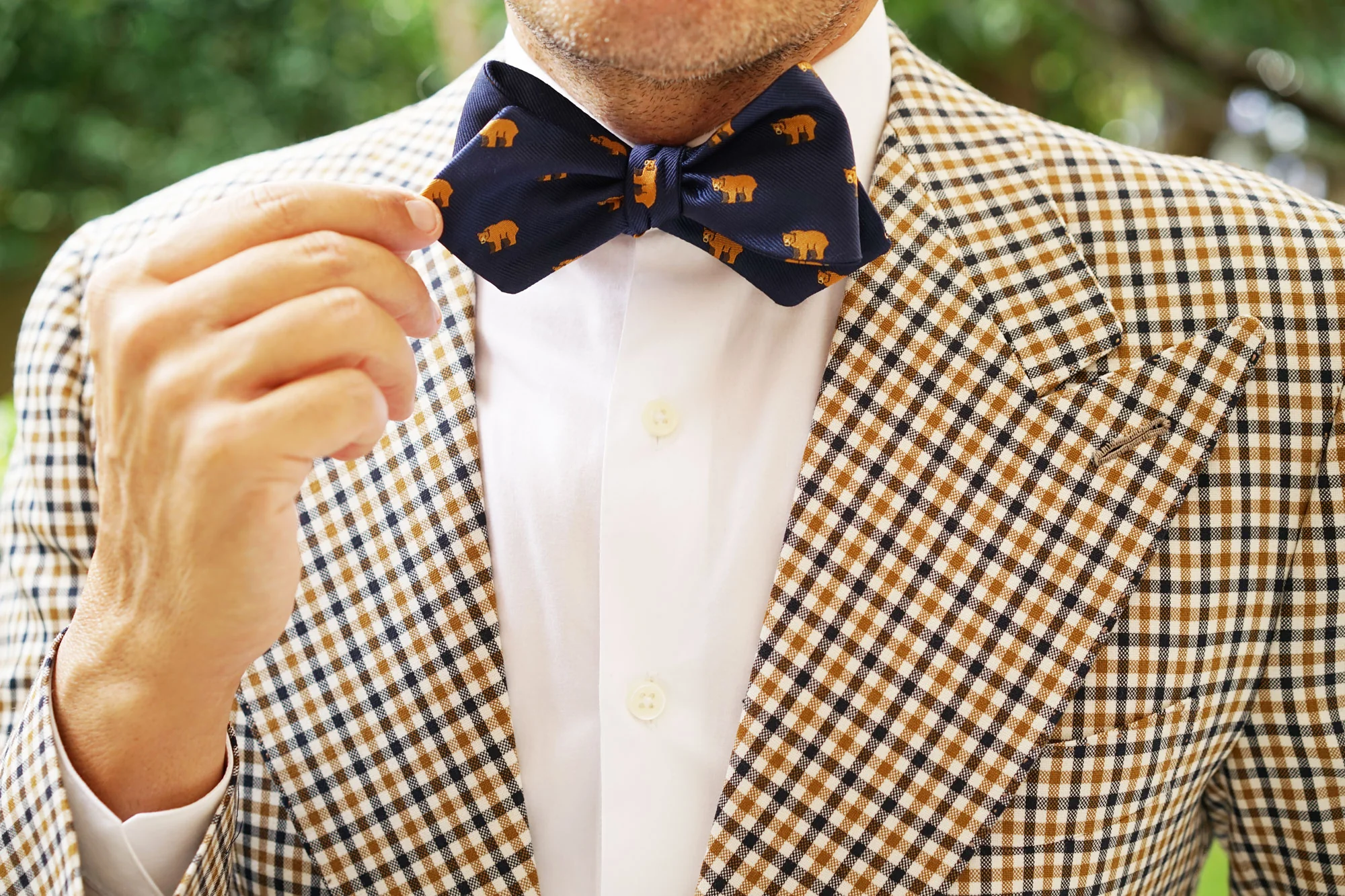 Lazy Bear Diamond Self Bow Tie - Image 11