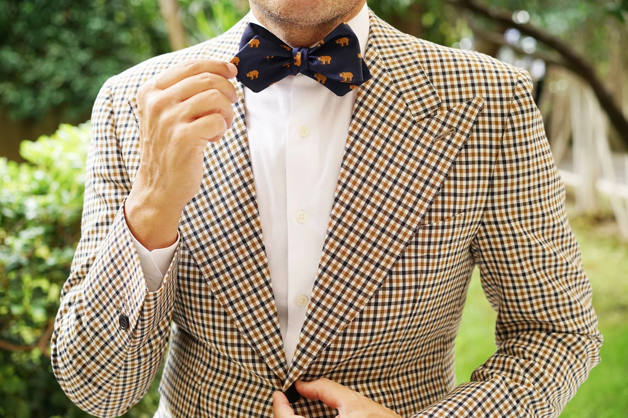 Lazy Bear Diamond Self Bow Tie - Image 8