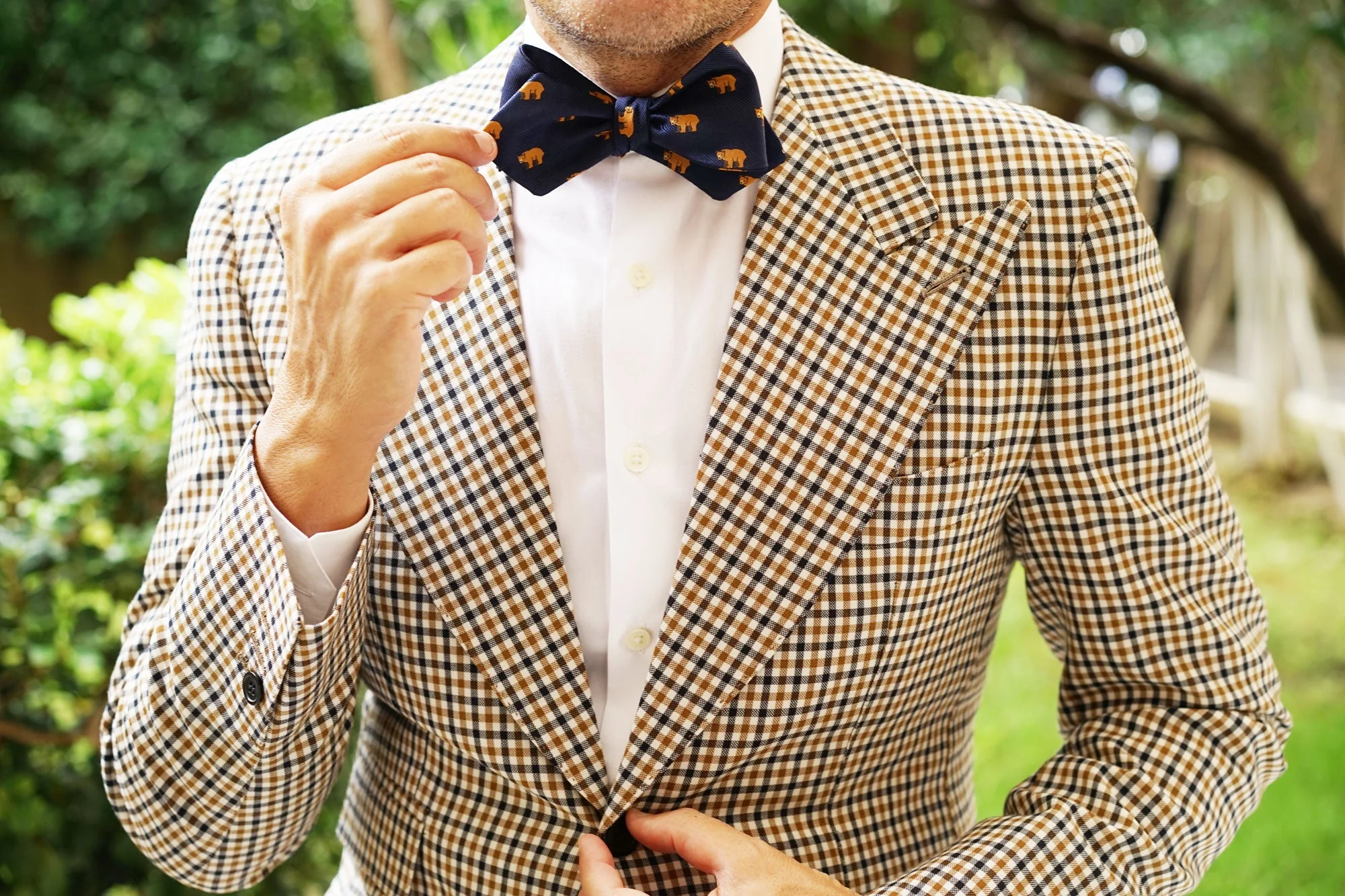 Lazy Bear Diamond Self Bow Tie - Image 9