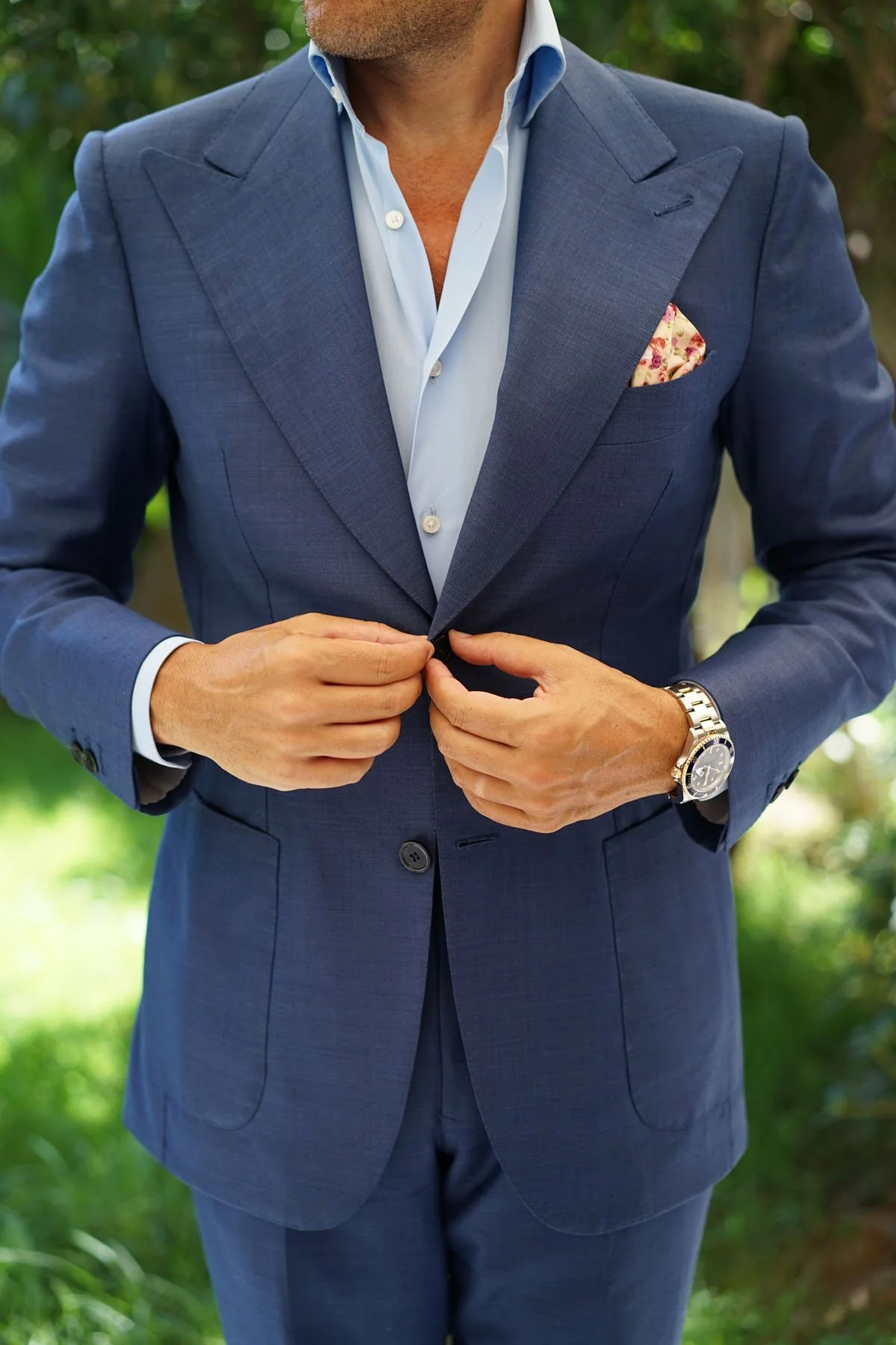 Les Élysées Floral Pocket Square - Image 4