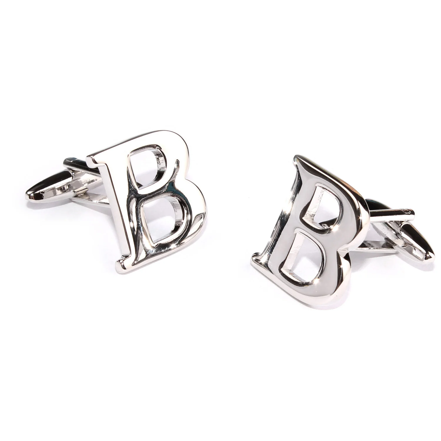 Letter B Silver Cufflinks - Image 3