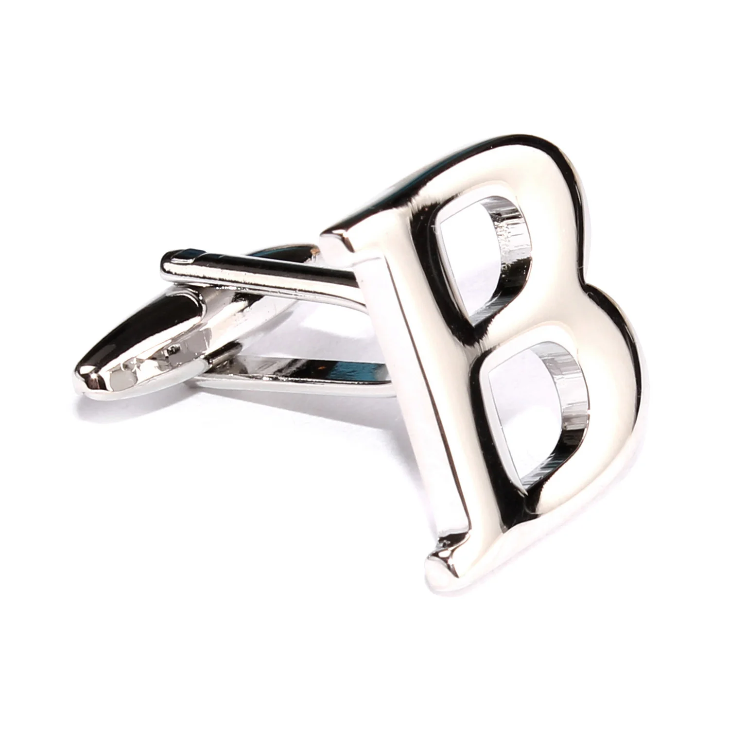 Letter B Silver Cufflinks - Image 5