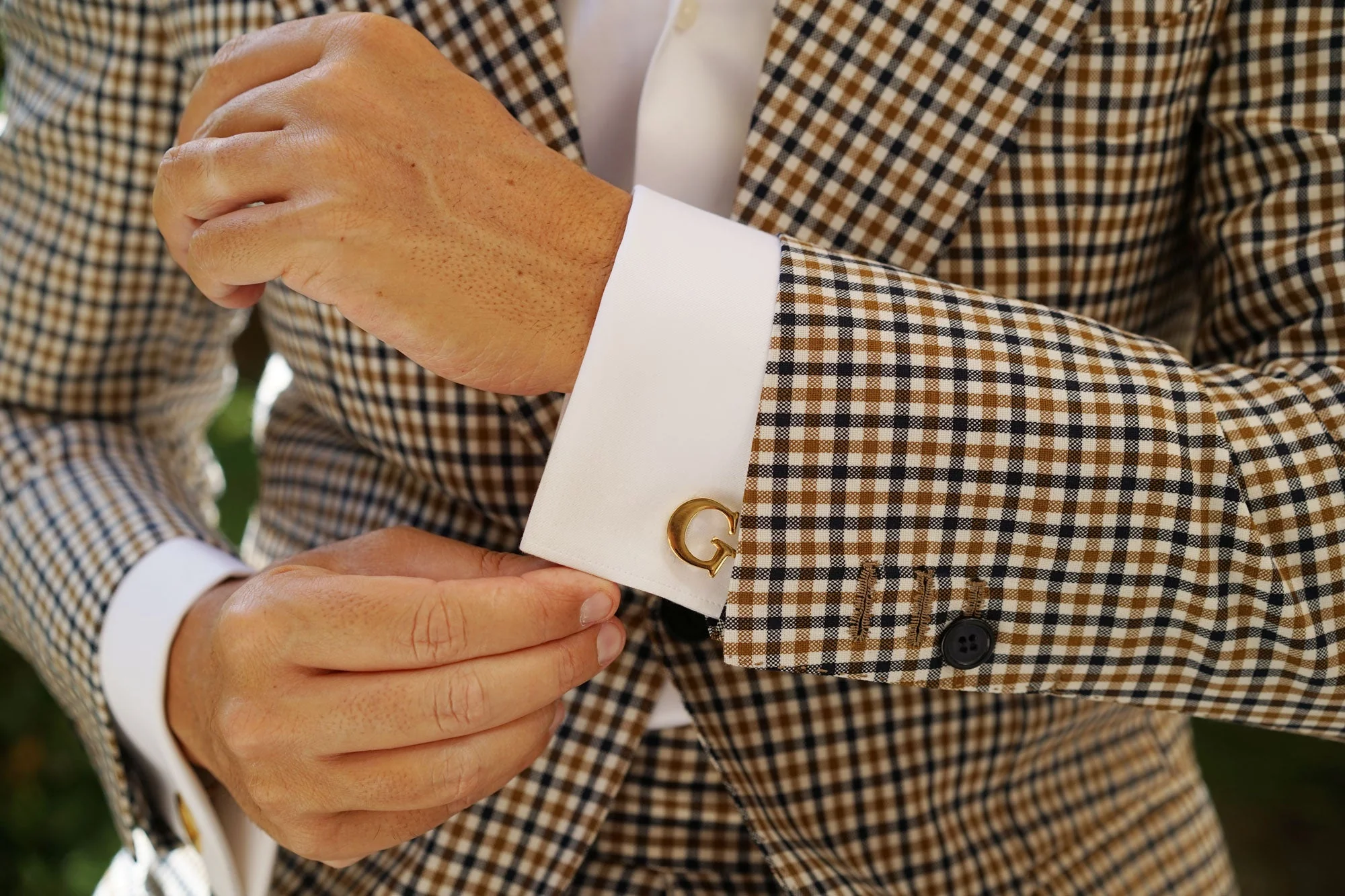 Letter G Gold Cufflinks - Image 8