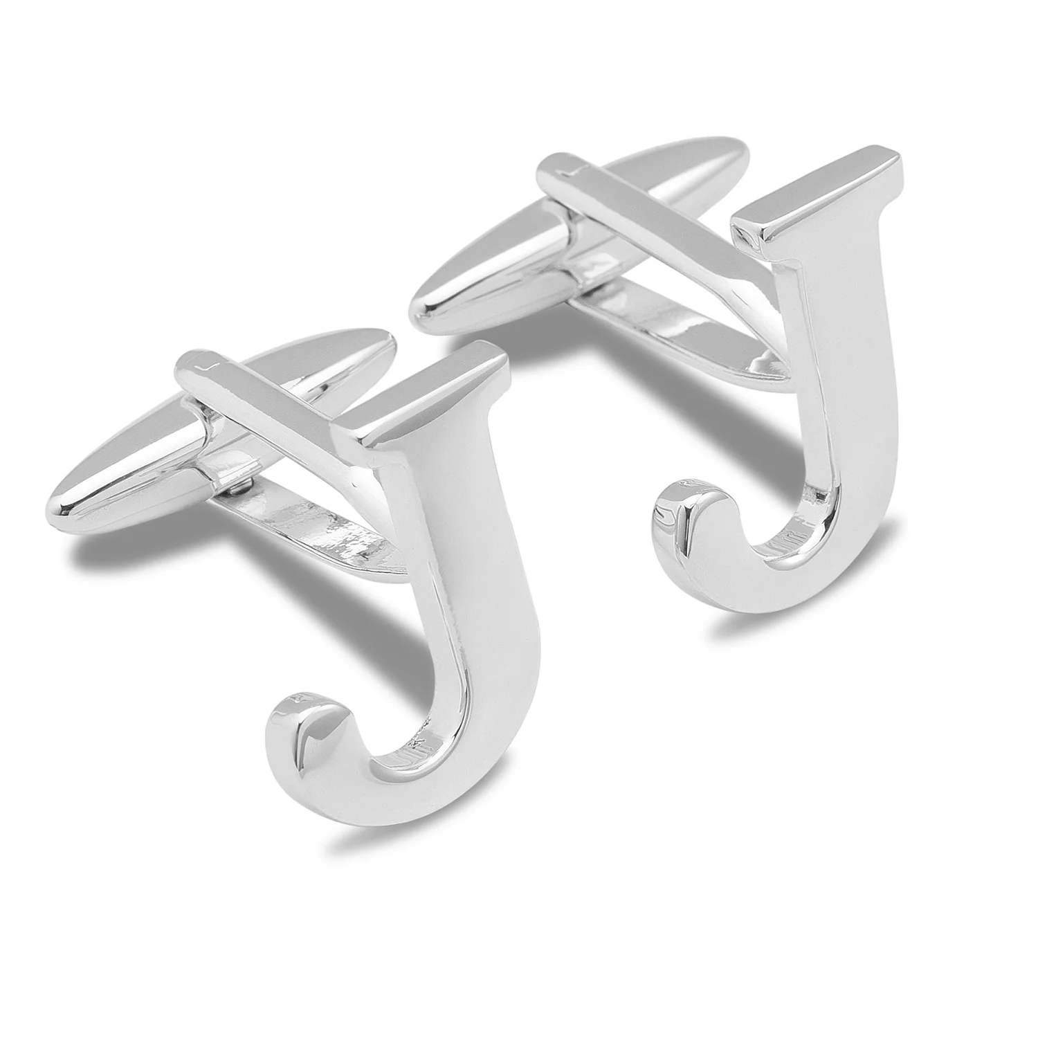 Letter J Silver Cufflinks - Image 2