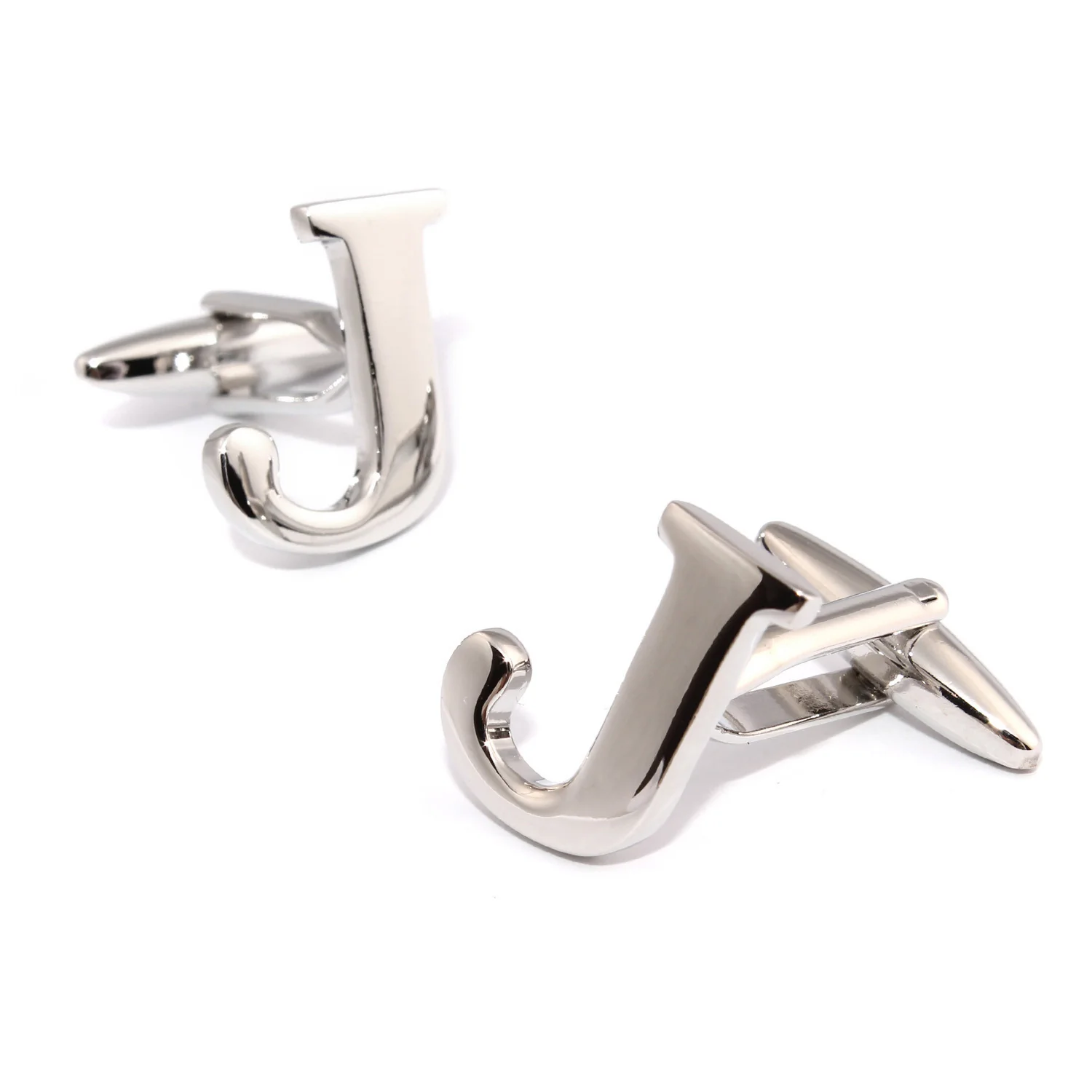 Letter J Silver Cufflinks - Image 3