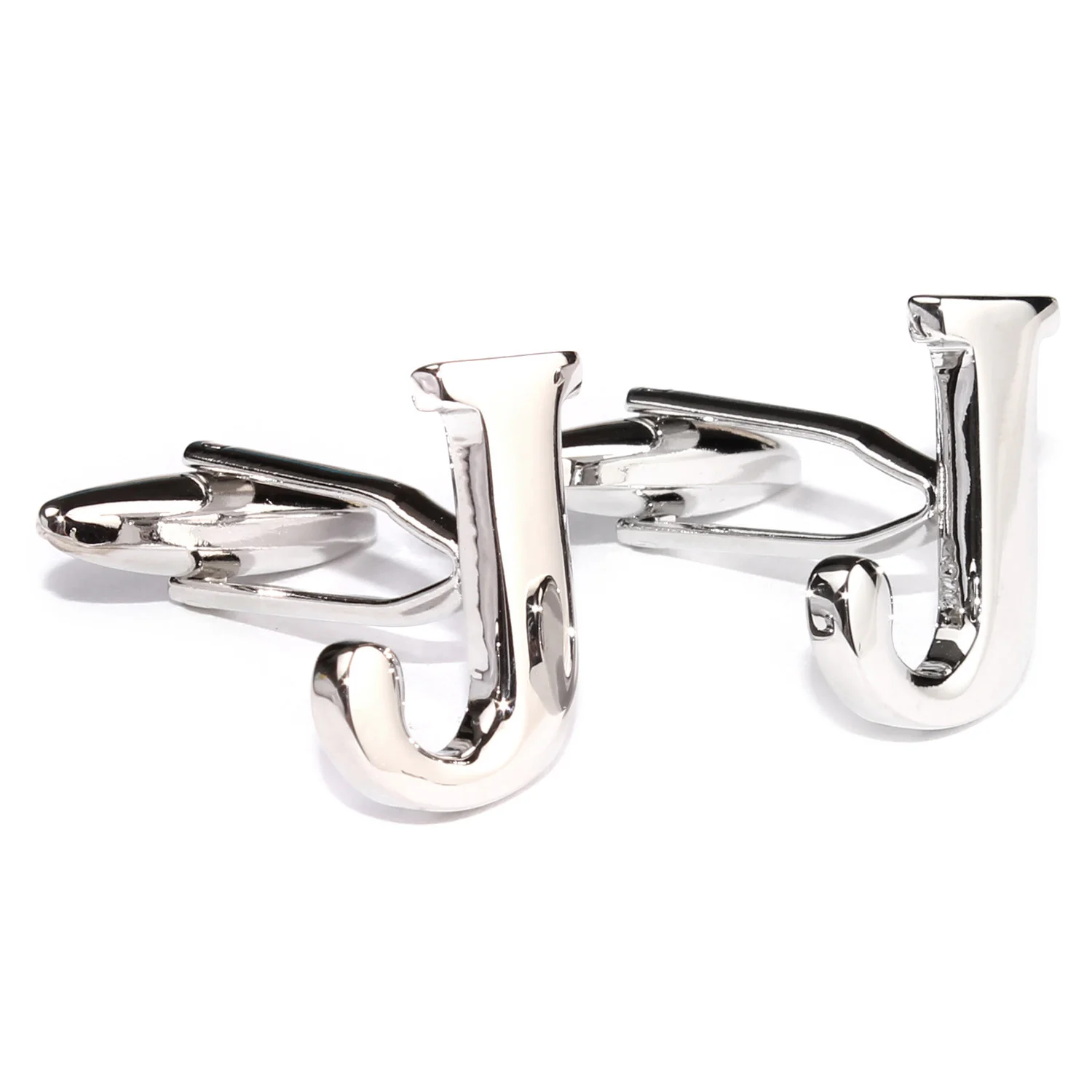 Letter J Silver Cufflinks - Image 4