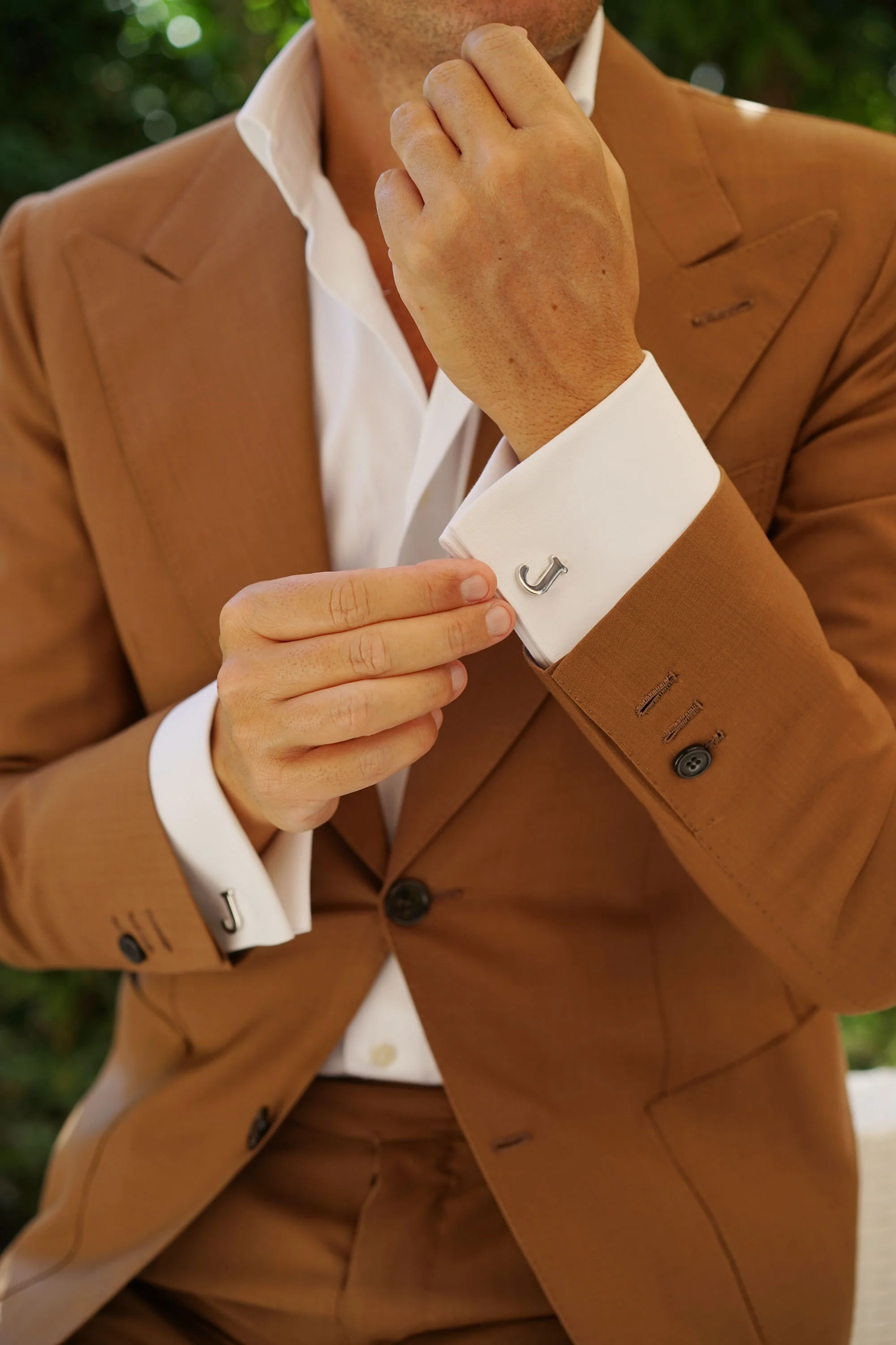 Letter J Silver Cufflinks - Image 8