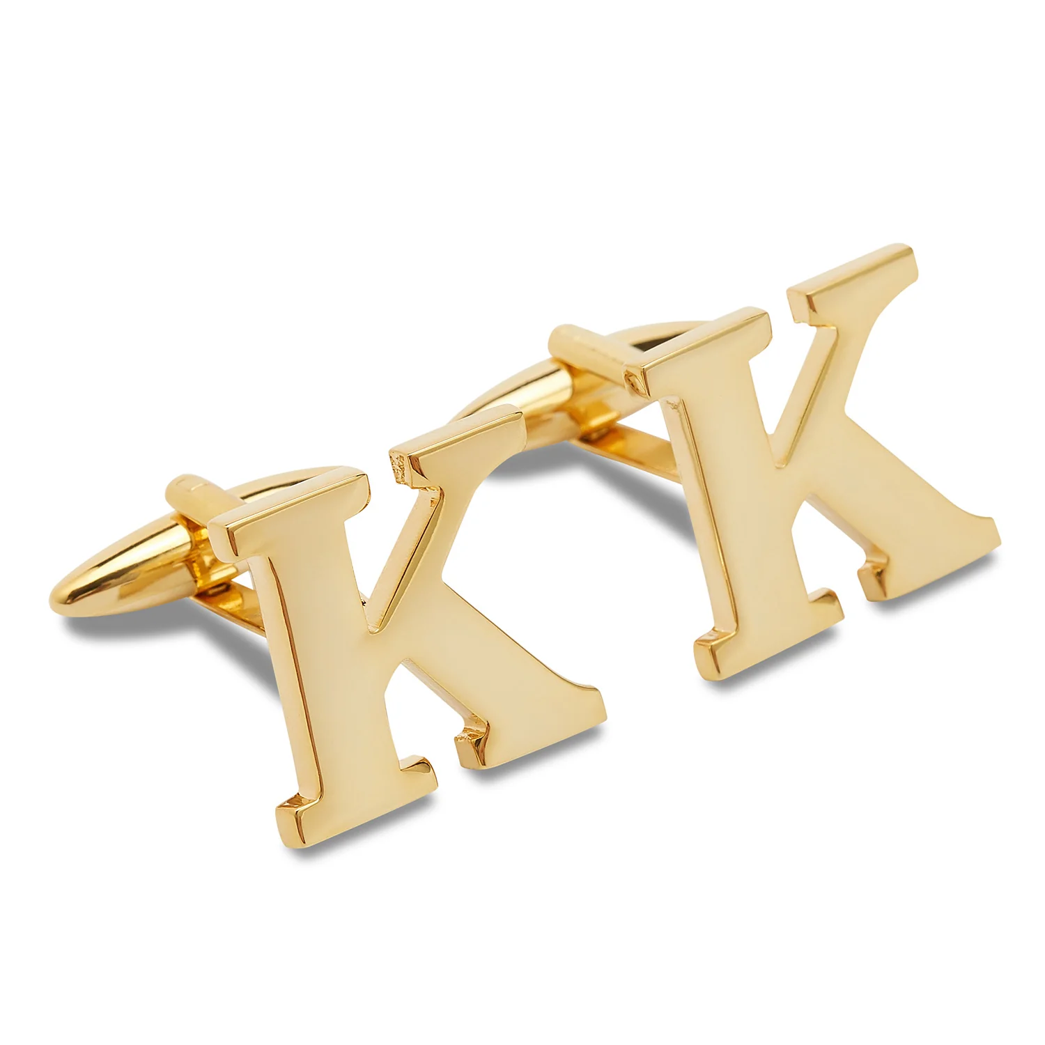 Letter K Gold Cufflinks - Image 2