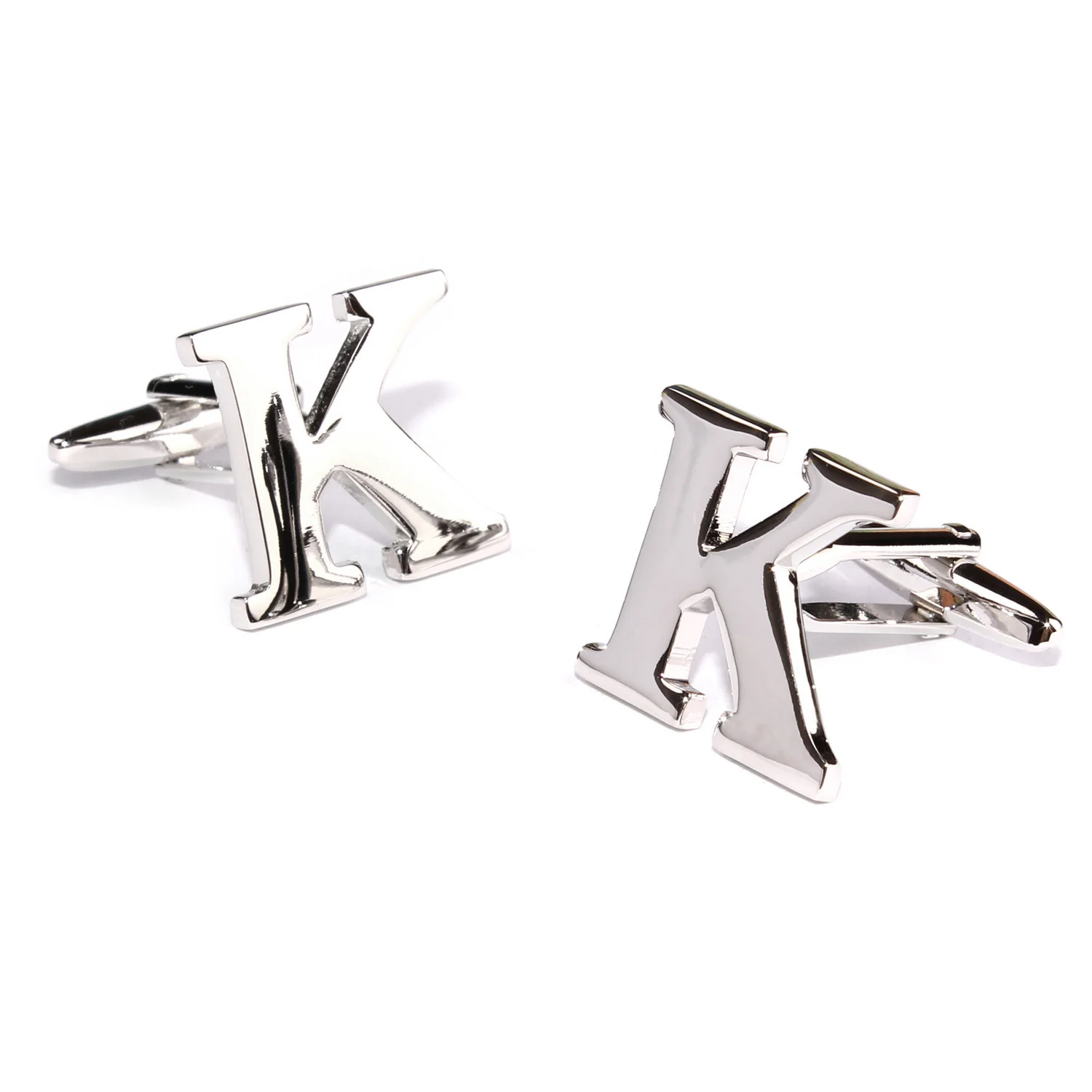 Letter K Silver Cufflinks - Image 3
