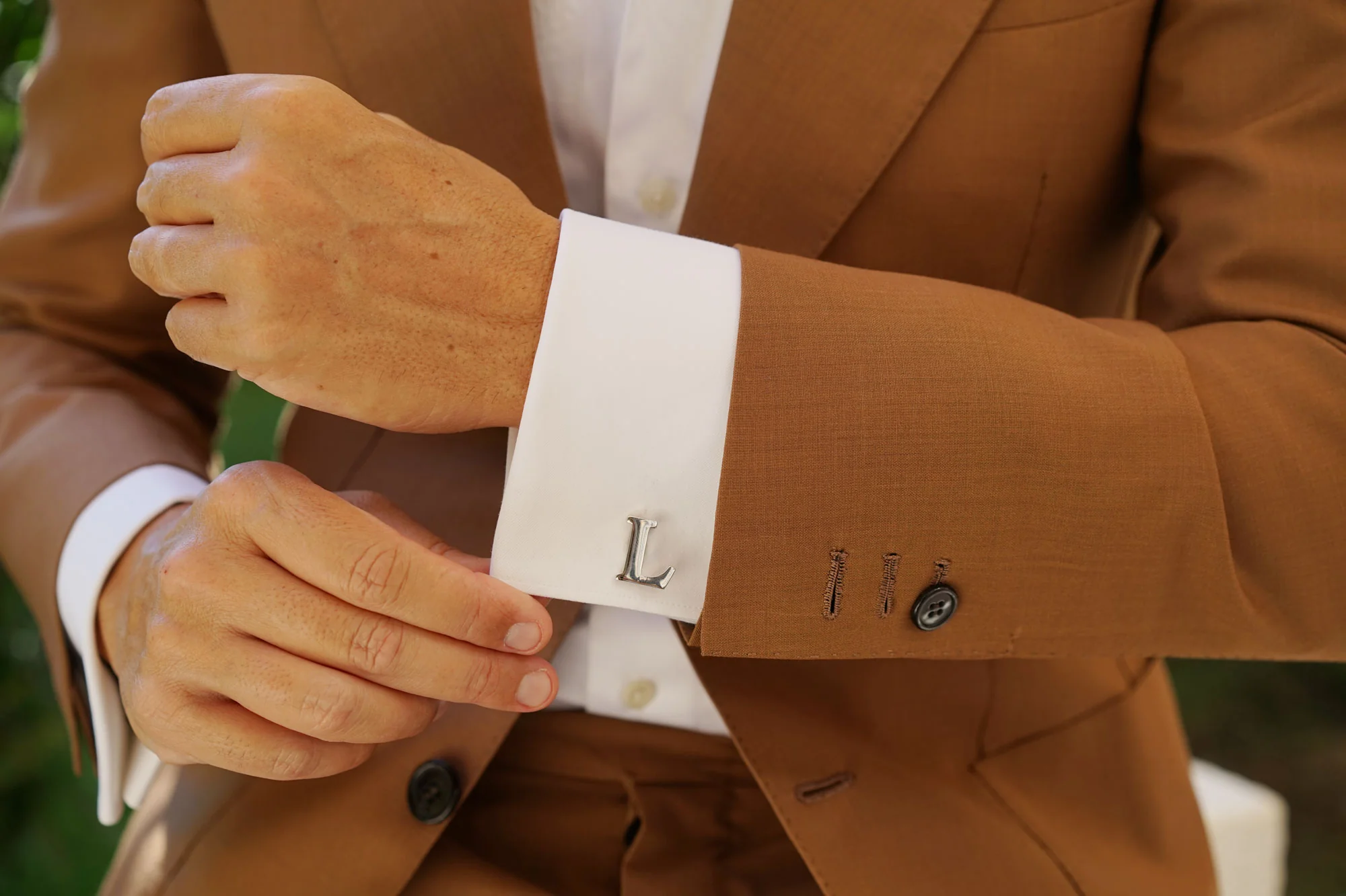 Letter L Silver Cufflinks - Image 10