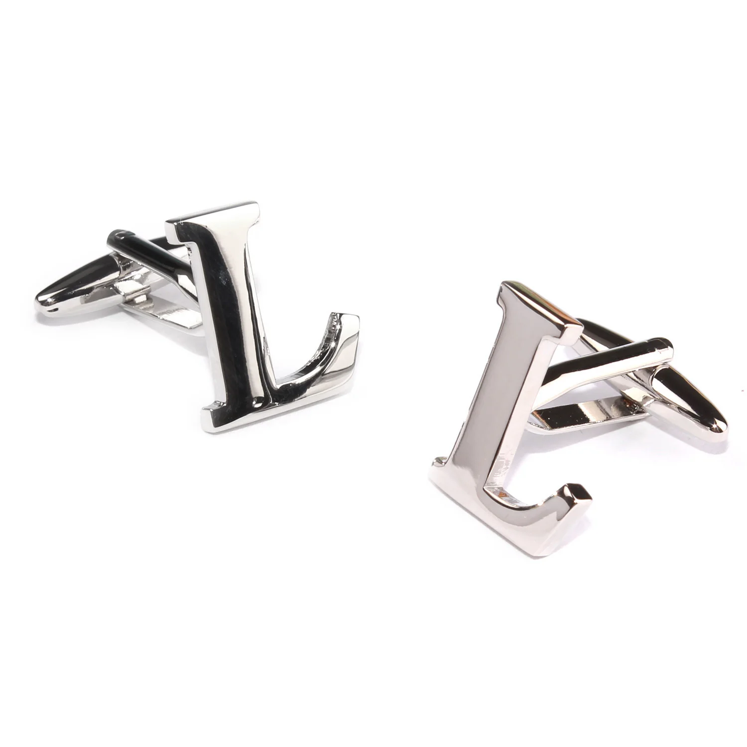 Letter L Silver Cufflinks - Image 3